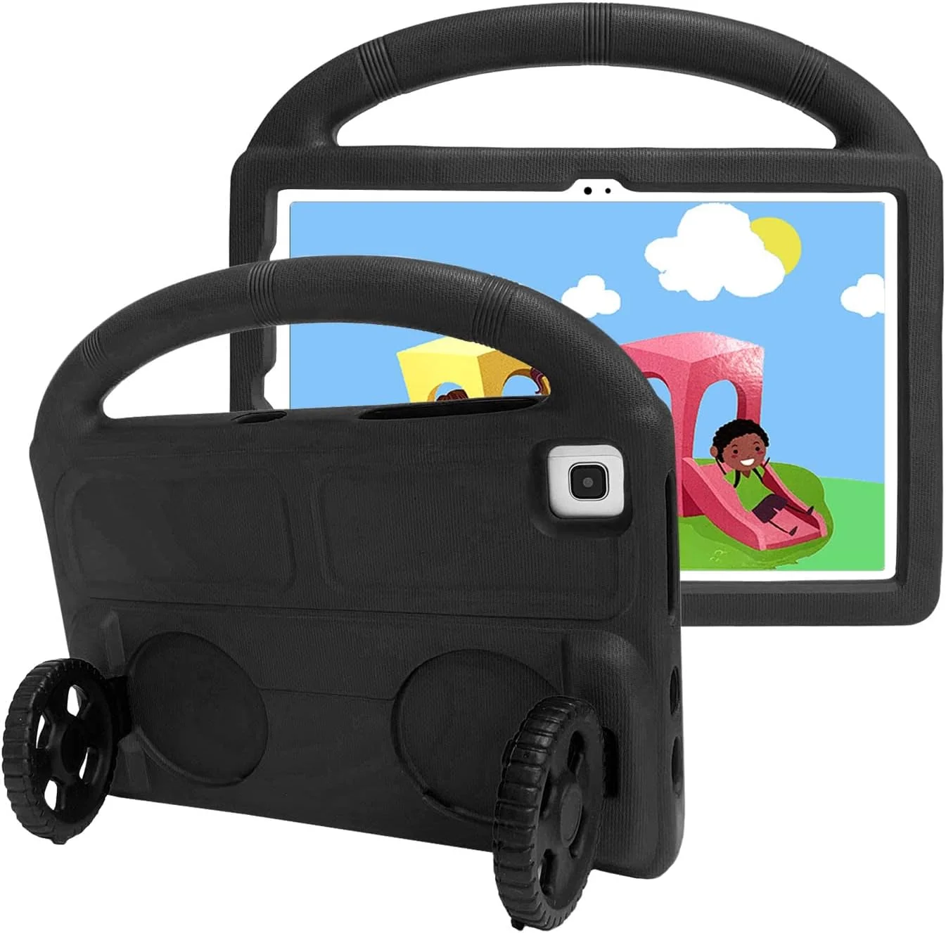 کیف تبلت کودکانه nincyee برای Samsung Galaxy Tab S6 10.5 اینچ 2019 T860/T865، روکش مقاوم در برابر ضربه EVA با دسته، کیف پایه تاشو با طرح چرخ ماشین برای کودکان کیف تبلت کودکانه nincyee برای Samsung Galaxy Tab S6 10.5 اینچ 2019 T860/T865، روکش مقاوم در برابر ضربه EVA با دسته، کیف پایه تاشو با طرح چرخ ماشین برای کودکان