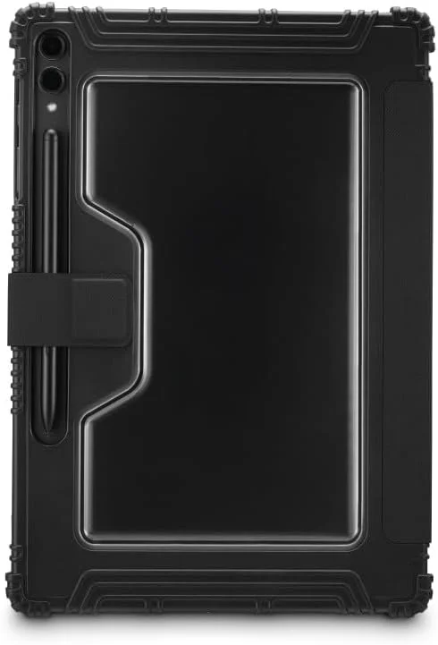 کیف تبلت هاما برای تبلت سامسونگ گلکسی تب S7 FE/S7+/S8+/S9+/S9 FE+ سایز 12.4 اینچ (کیف محافظ مقاوم با استند تبلت تاشو، کیف تبلت با محافظت در برابر ضربه، محافظت در برابر تکان ها، جای قلم) مشکی