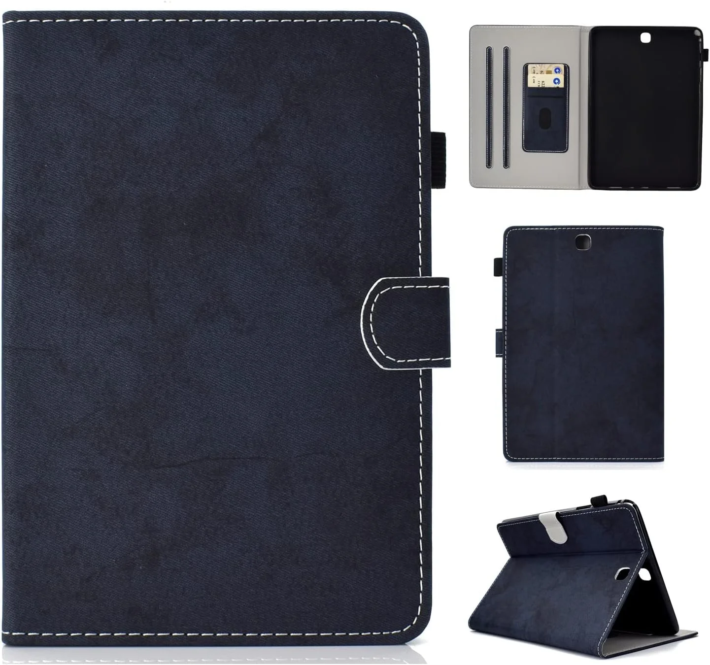 کیف تبلت مناسب برای تبلت سامسونگ گلکسی تب A 9.7 اینچی مدل T550/T555C، کاور باریک و هوشمند با قابلیت استند، محافظ ضد ضربه با قابلیت خواب/بیداری خودکار