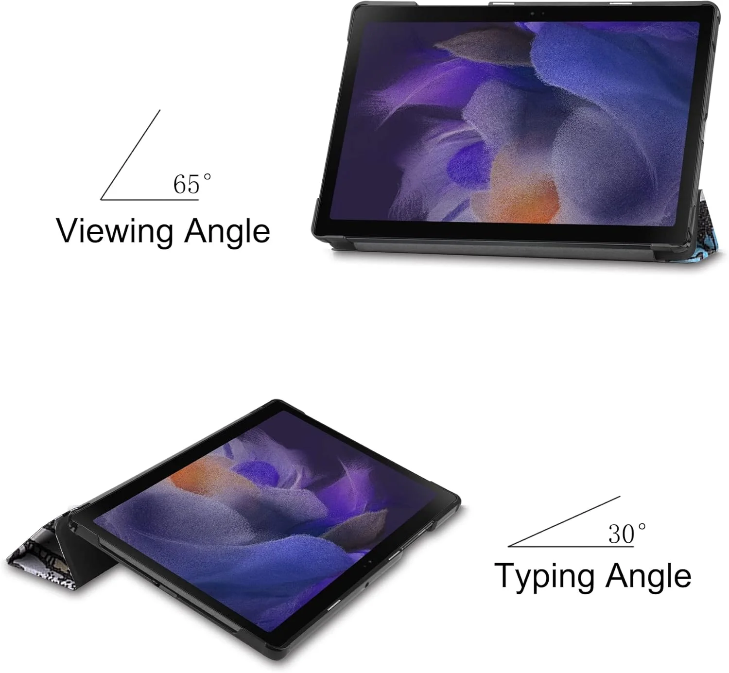 کیف تبلت RanTuo برای Samsung Galaxy Tab A8 10.5 2021، چرم PU، سبک و نازک، ضد آب، ضد گرد و غبار، محافظ ضد افتادن برای Samsung Galaxy Tab A8 10.5 2021. (گرافیتی)