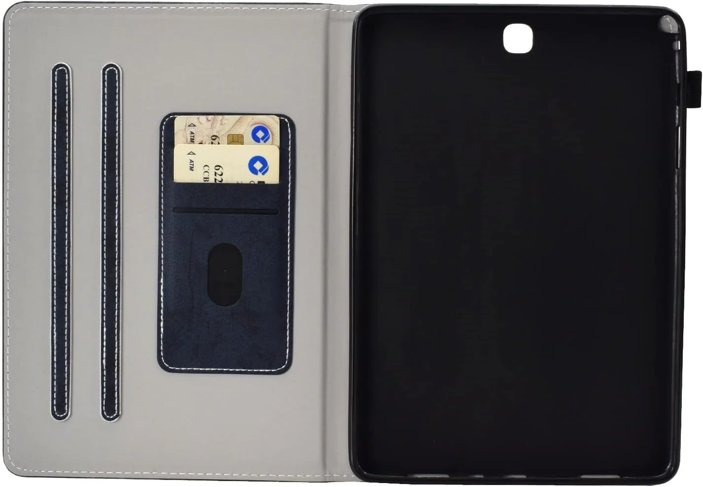 کیف تبلت مناسب برای تبلت سامسونگ گلکسی تب A 9.7 اینچی مدل T550/T555C، کاور باریک و هوشمند با قابلیت استند، محافظ ضد ضربه با قابلیت خواب/بیداری خودکار