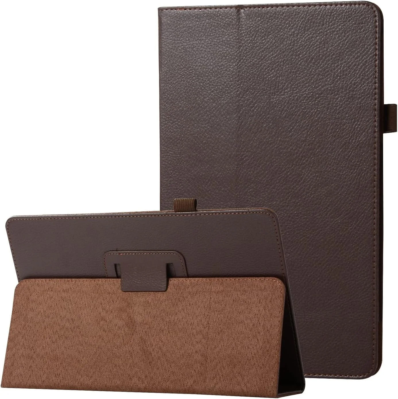 Tablet PC Case Texture Leather Tablet Case Compatible with Samsung Tab S4 10.5 Inch Tablet SM-T830/T835/T837 Slim Folding Stand Folio Protector Shockproof Back Cover with Holder Protection(Brown)