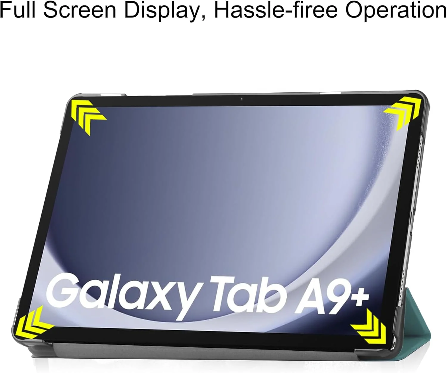کیف تبلت RanTuo برای سامسونگ گلکسی تب A9 پلاس، چرم PU، سبک و نازک، ضد آب، ضد گرد و غبار، محافظ ضد افتادن برای سامسونگ گلکسی تب A9 پلاس. (سبز تیره)