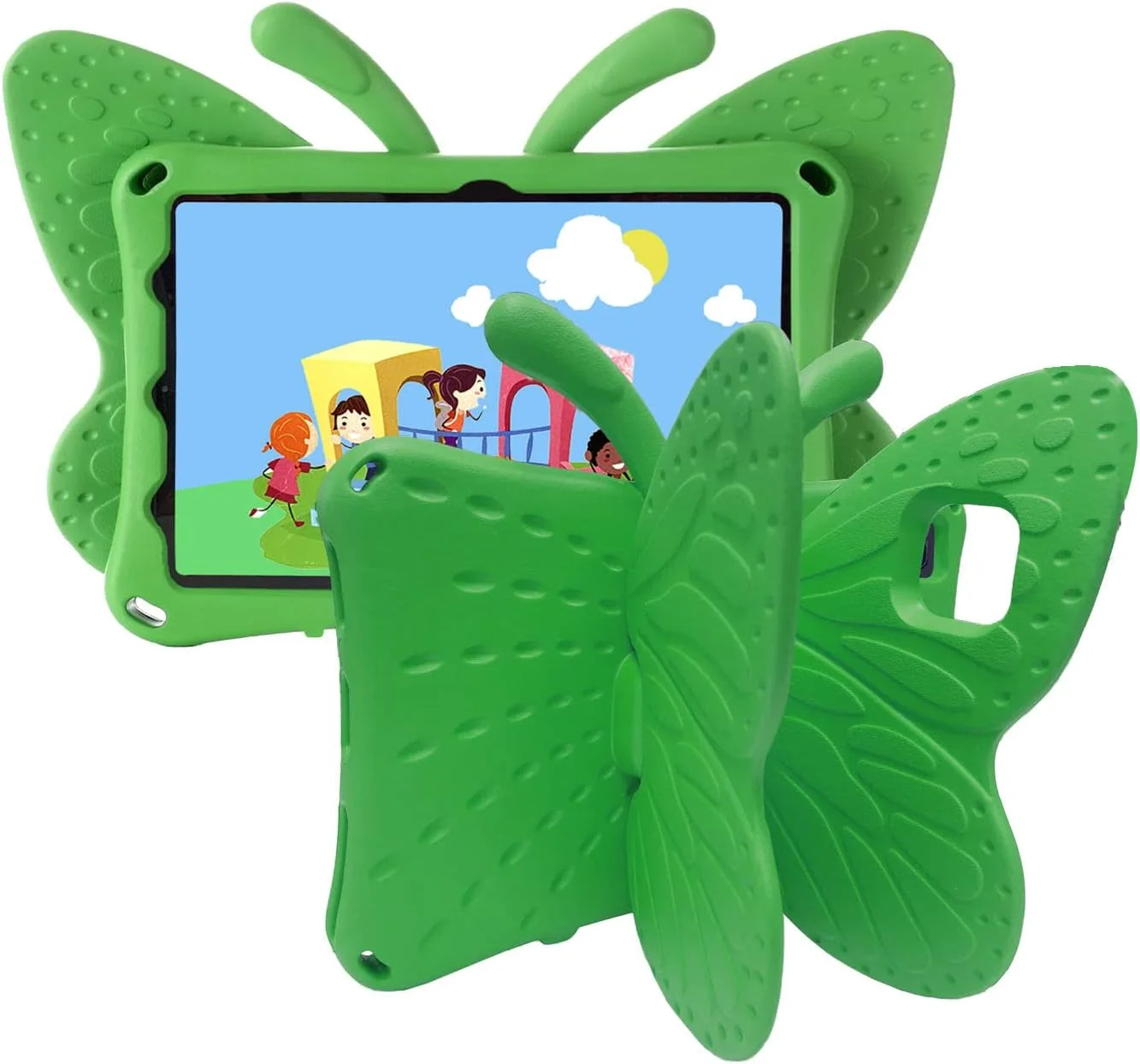 کیف تبلت کودکانه nincyee برای Samsung Galaxy Tab A7 10.4 اینچ 2020/2022 مدل T505/T509، کاور مقاوم در برابر ضربه EVA با جای مداد، پایه تاشو، کیف کارتونی طرح پروانه ای برای کودکان