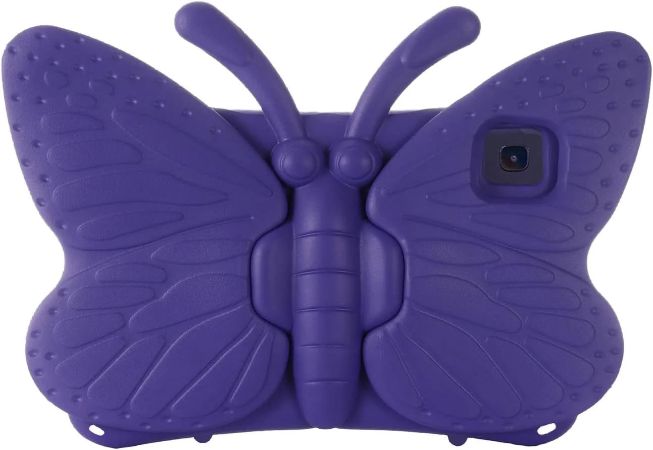 کیف تبلت کودکانه nincyee برای Samsung Galaxy Tab S6 10.5 اینچ 2019 T860/T865، روکش مقاوم در برابر ضربه EVA با نگهدارنده مداد، پایه تاشو، کیف کارتونی طرح پروانه ای برای کودکان