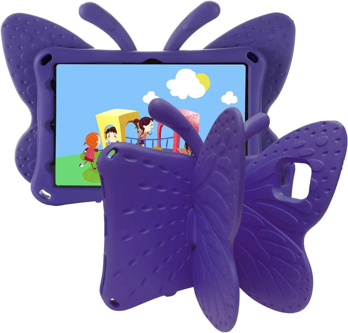 کیف تبلت کودکانه nincyee برای Samsung Galaxy Tab S6 10.5 اینچ 2019 T860/T865، روکش مقاوم در برابر ضربه EVA با نگهدارنده مداد، پایه تاشو، کیف کارتونی طرح پروانه ای برای کودکان