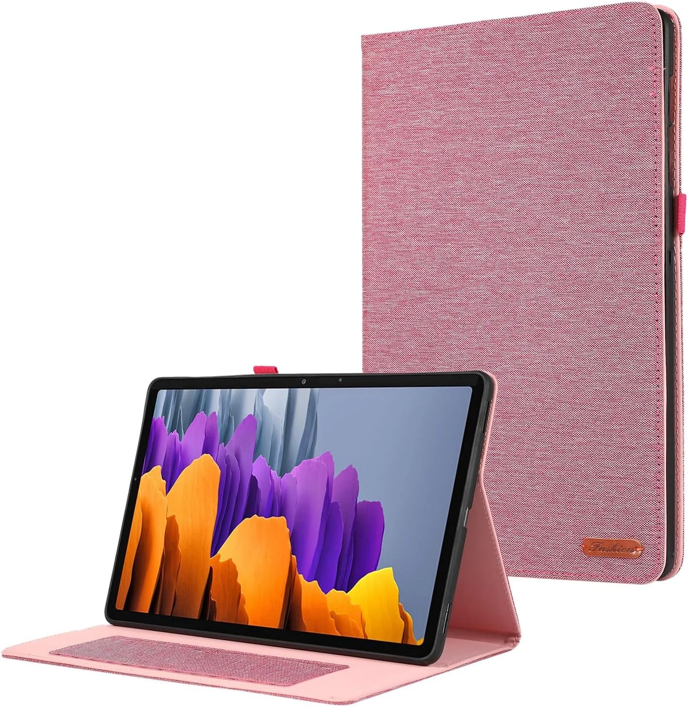 کیف باریک تبلت مسافرتی سازگار با Samsung Galaxy Tab S10 Plus/S9 Plus/S9 FE Plus، کاور هوشمند ضد ضربه با پایه و عملکرد بیدار/خواب خودکار، carc