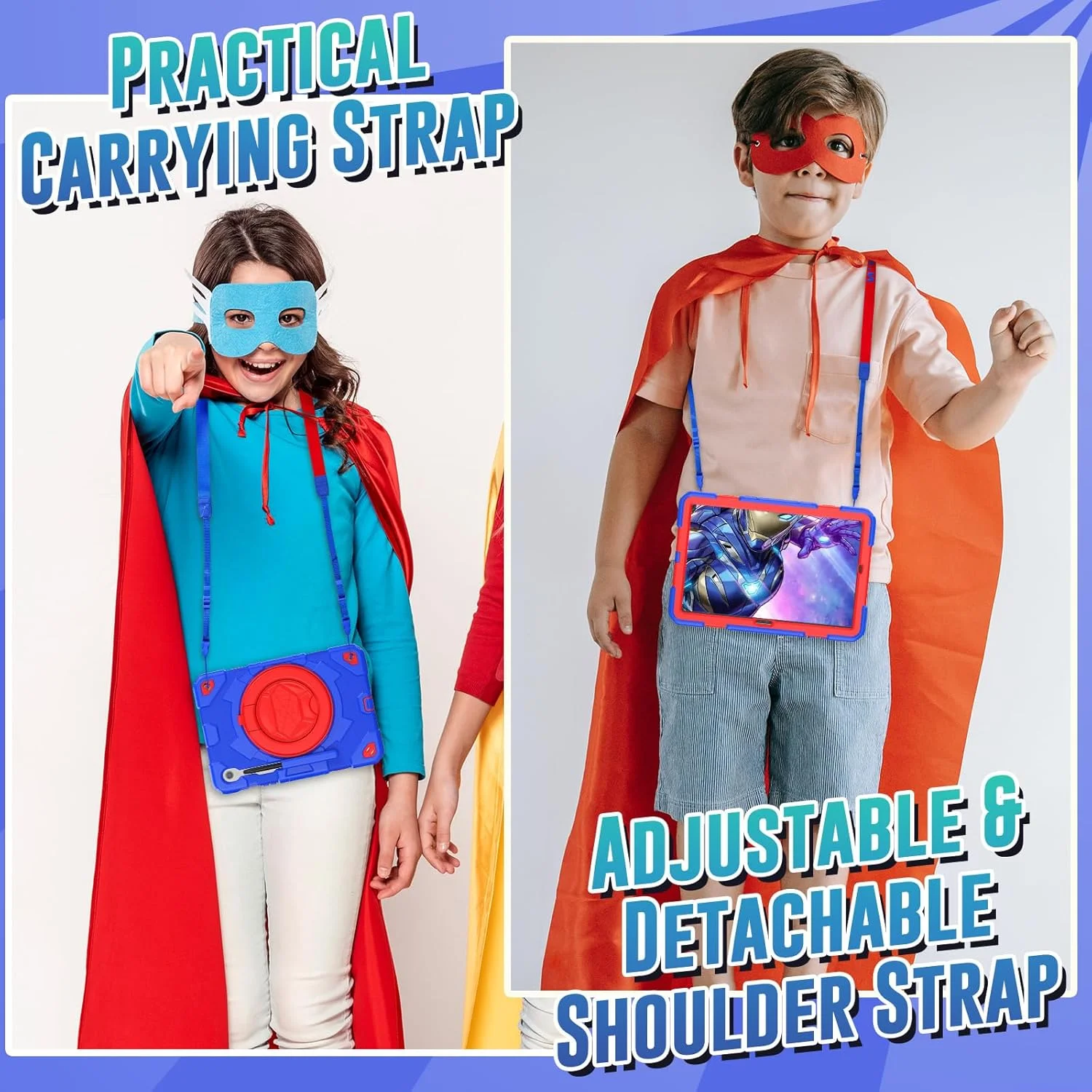 کیف تبلت nincyee برای Samsung Galaxy Tab S10 FE 10.9 اینچ، کیف سیلیکونی رنگین کمانی مقاوم در برابر ضربه برای کودکان با نگهدارنده مداد، بند شانه، پایه چرخشی 360 درجه و پایه تاشو