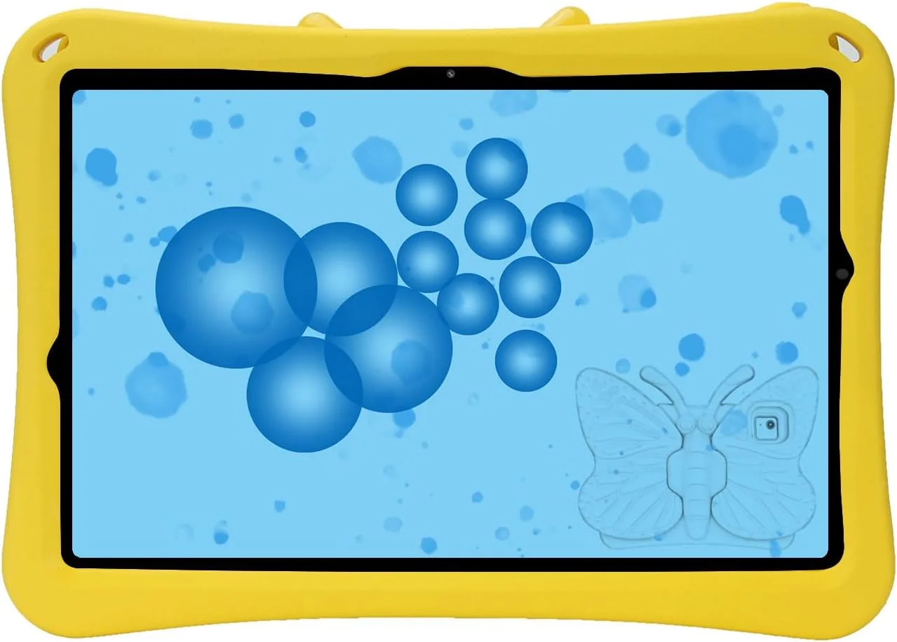 کیف تبلت کودکانه nincyee برای Samsung Galaxy Tab A7 Lite 8.7 اینچی، کاور مقاوم در برابر ضربه EVA با جای مداد، پایه تاشو، کیف کارتونی پروانه ای چرخان برای سرگرمی کودکان