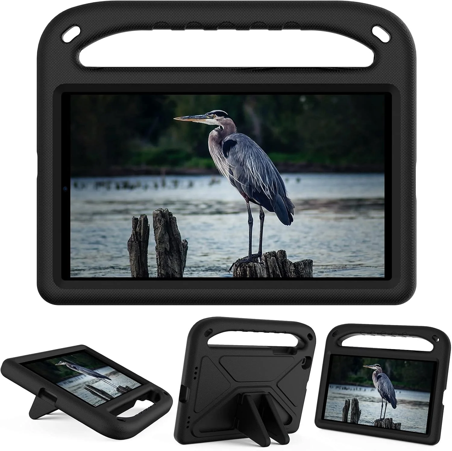 کیف تبلت مسافرتی XNCVBD مناسب برای تبلت سامسونگ گلکسی تب A 8.0 2019 SM-T290 / T295، روکش محافظ سبک و ضد ضربه (مشکی)
