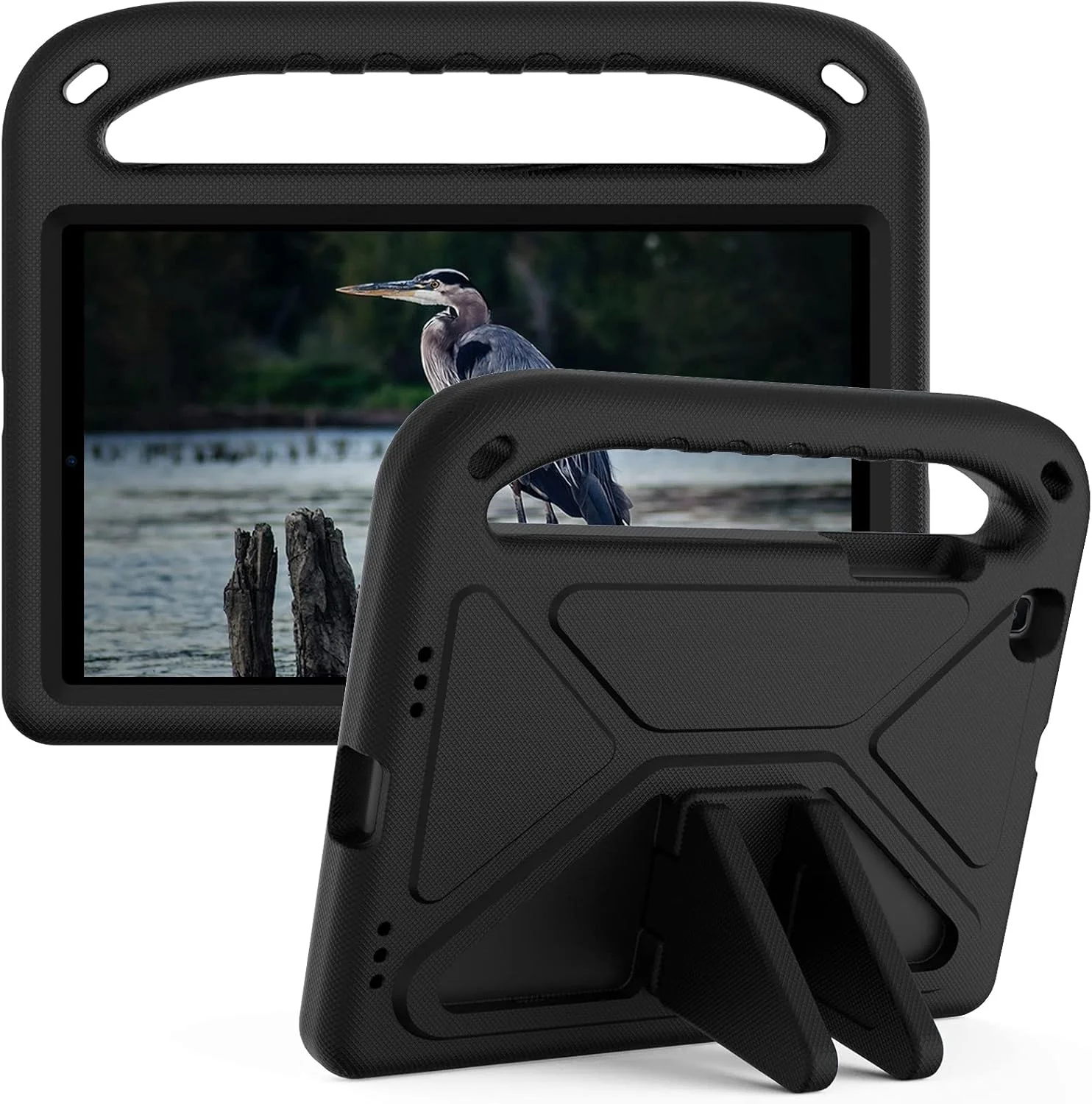 کیف تبلت مسافرتی XNCVBD مناسب برای تبلت سامسونگ گلکسی تب A 8.0 2019 SM-T290 / T295، روکش محافظ سبک و ضد ضربه (مشکی)