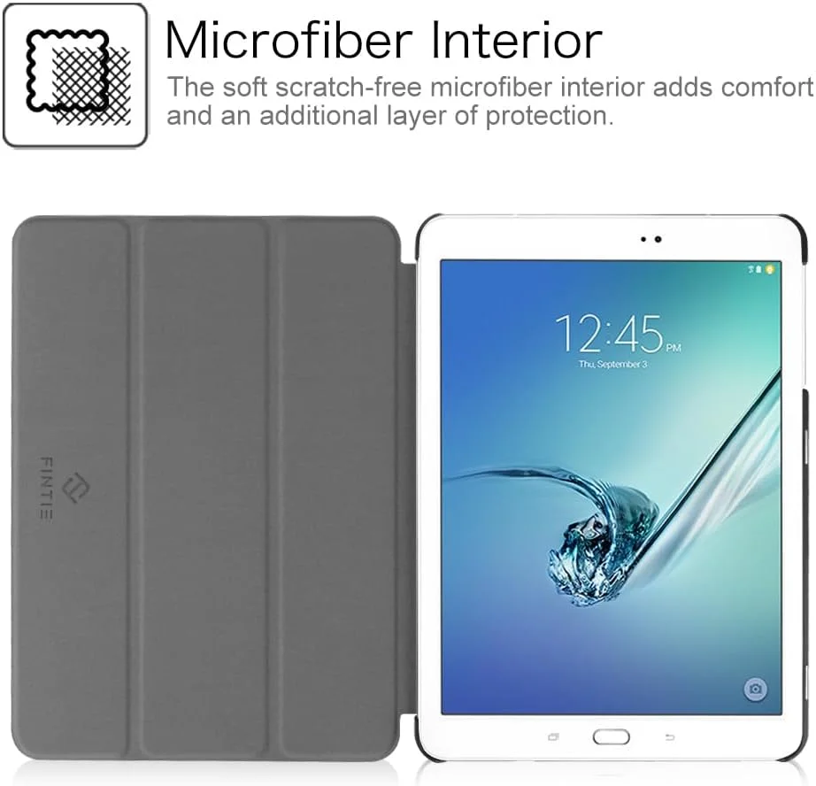 کیف محافظ باریک Fintie برای تبلت سامسونگ گلکسی تب S2 9.7 اینچی - کاور محافظ سبک وزن با قابلیت خواب/بیدار شدن خودکار، طرح آسمان پر ستاره
