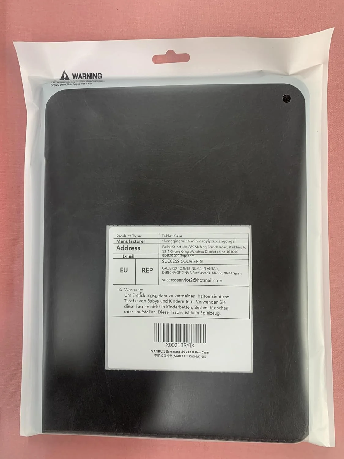 کیف تبلت محافظ چرمی اصل NANRUIL برای تبلت سامسونگ گلکسی تب A9 + 10.9/11 اینچ با جای قلم S و عملکرد خواب/بیدار شدن خودکار، قهوه ای تیره