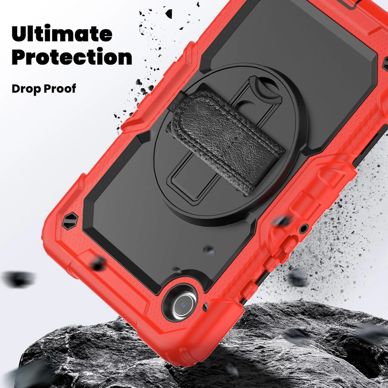 کیف محافظ تبلت سنگین نینسی برای سامسونگ گلکسی تب A9 8.7 اینچ 2023، کاور سیلیکونی ضد ضربه رنگین کمانی 3 در 1 با نگهدارنده مداد، بند شانه، بند دستی، پایه تاشو