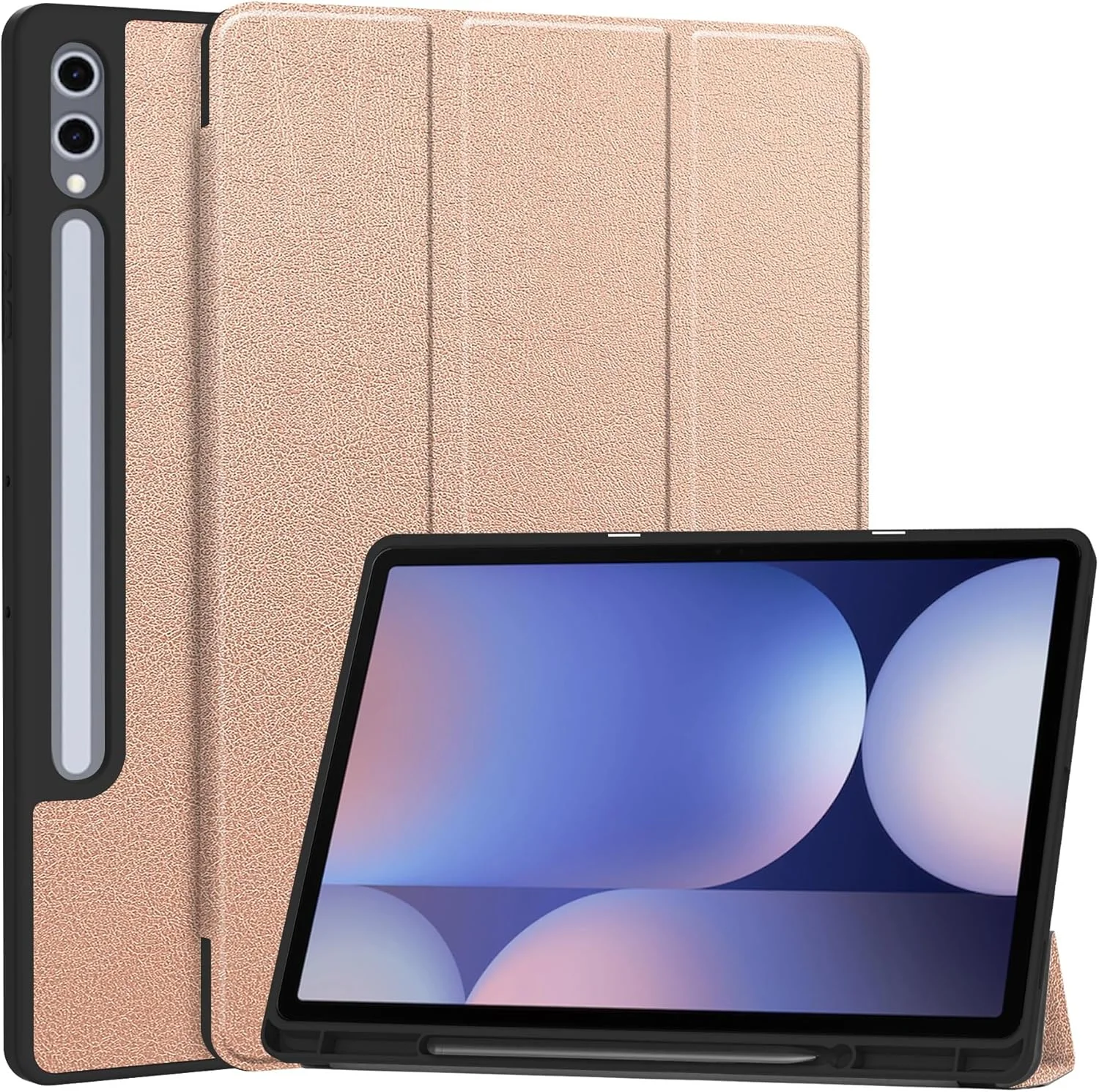 کیف تبلت تاشو هوشمند سازگار با تبلت سامسونگ گلکسی تب S10 پلاس 12.4 اینچ 2024 SM-X820، کیف فوق العاده باریک با قابلیت بیدار شدن/به خواب رفتن خودکار، محافظ هوشمند با جای قلم