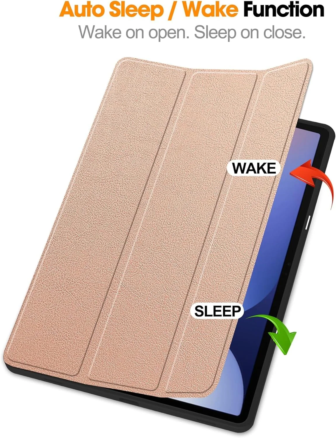 کیف تبلت تاشو هوشمند سازگار با تبلت سامسونگ گلکسی تب S10 پلاس 12.4 اینچ 2024 SM-X820، کیف فوق العاده باریک با قابلیت بیدار شدن/به خواب رفتن خودکار، محافظ هوشمند با جای قلم