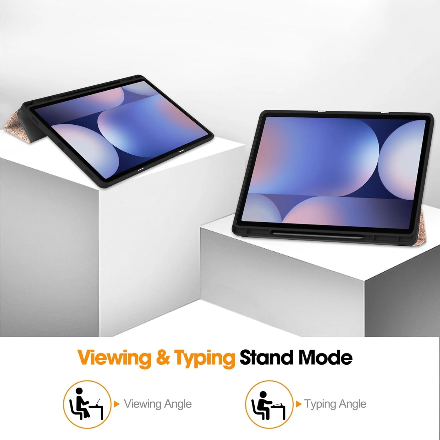 کیف تبلت تاشو هوشمند سازگار با تبلت سامسونگ گلکسی تب S10 پلاس 12.4 اینچ 2024 SM-X820، کیف فوق العاده باریک با قابلیت بیدار شدن/به خواب رفتن خودکار، محافظ هوشمند با جای قلم