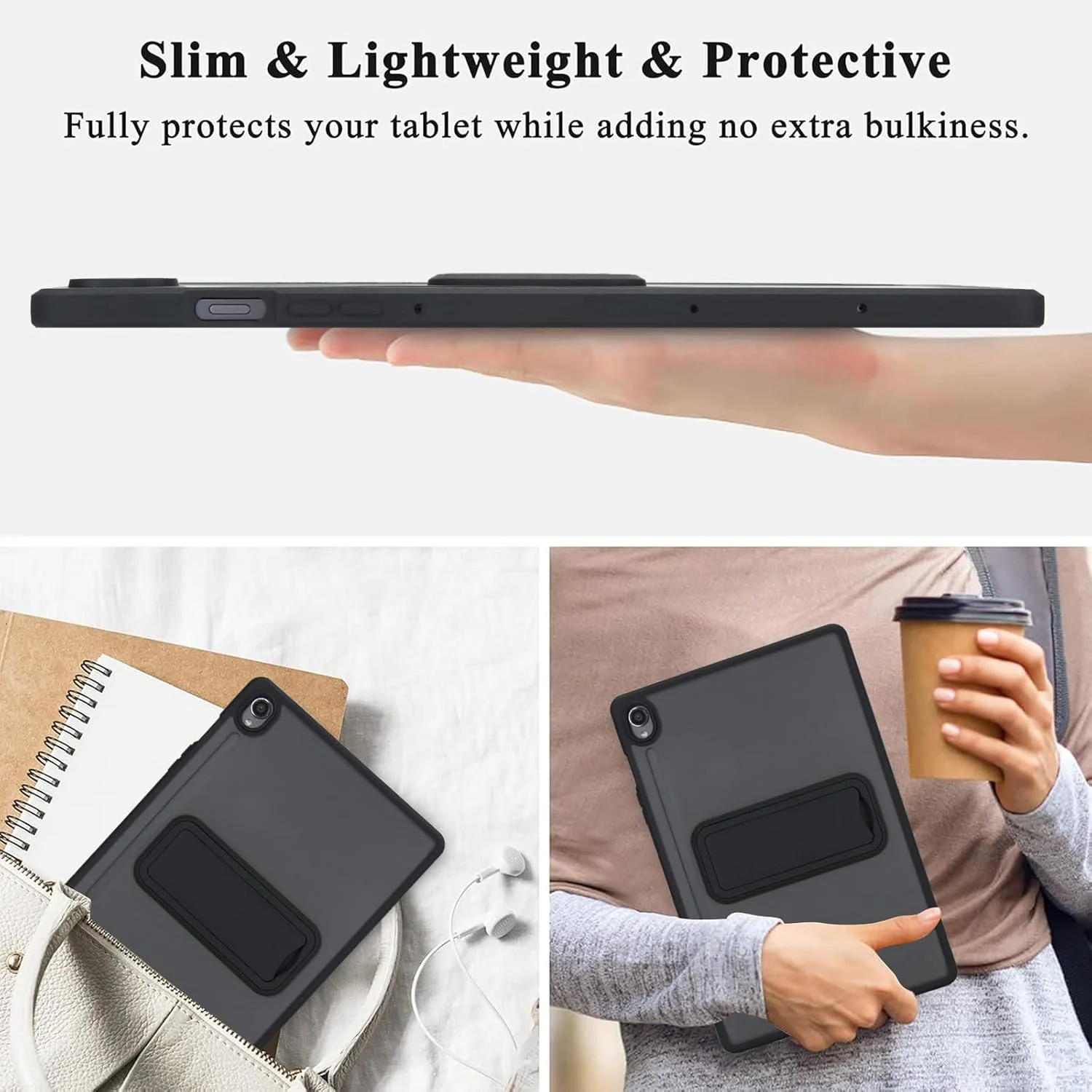 کاور تبلت Gruattreay برای Samsung Galaxy Tab S10 FE 10.9 اینچ (2025) مدل SM-X520/X526B، کاور پشتی محافظ ضد ضربه مات و نیمه شفاف با روکش پوست‌دوست و استند (آبی)