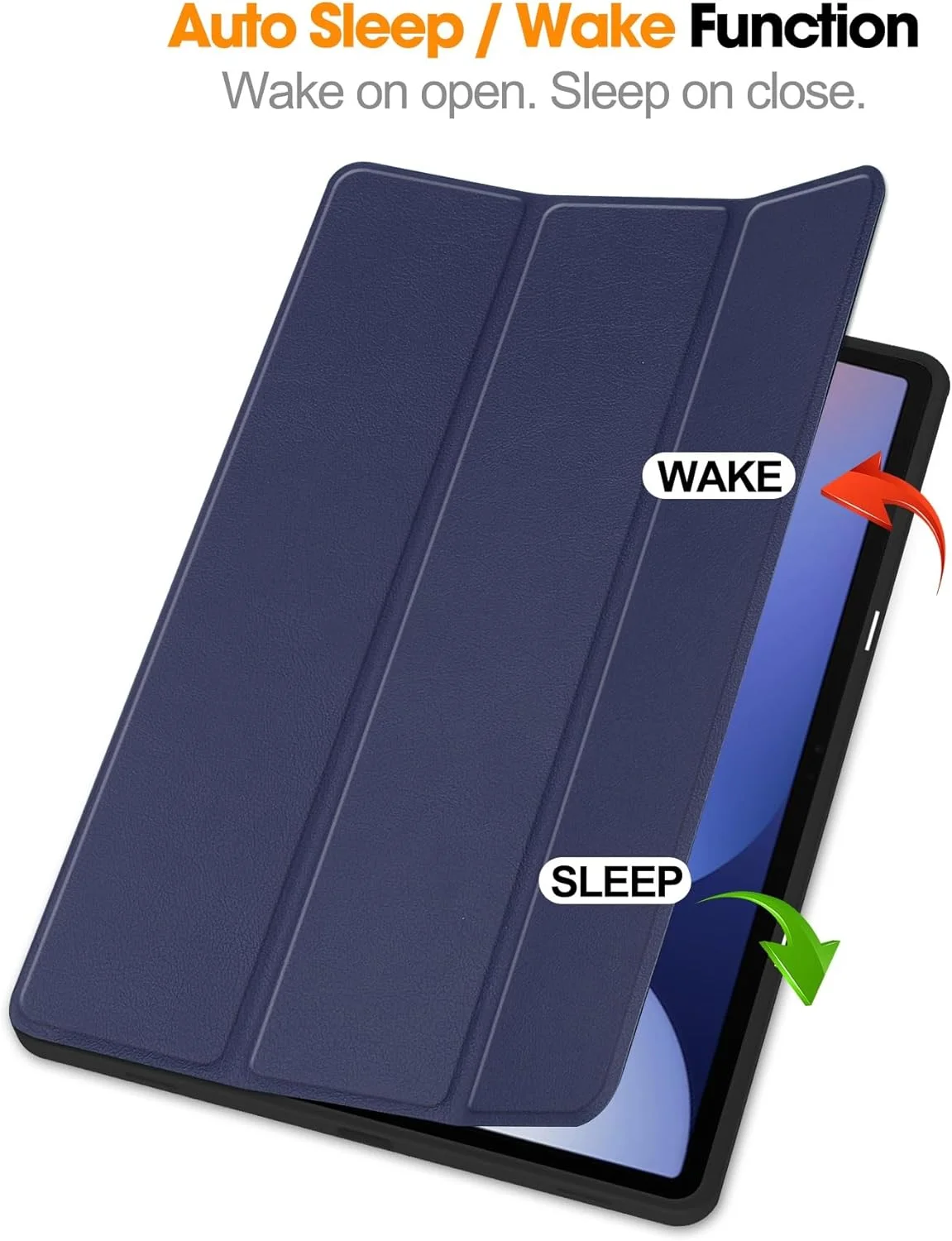 کیف تبلت PC تاشو هوشمند سازگار با تبلت سامسونگ گلکسی تب S10 پلاس 12.4 اینچ 2024 مدل SM-X820، کیف فوق العاده باریک با قابلیت بیدار شدن/به خواب رفتن خودکار، محافظ هوشمند با محافظت از قلم