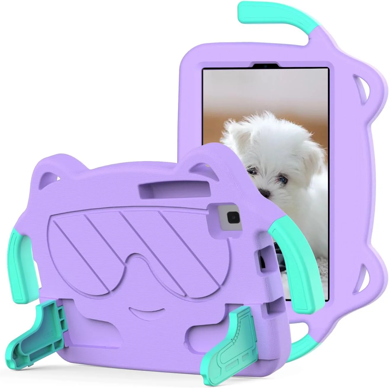 کیف تبلت کودکانه nincyee برای Samsung Galaxy Tab A 8.0" 2019 SM-T290/T295، روکش مقاوم در برابر ضربه EVA با نگهدارنده مداد، پایه تاشو، کیف کارتونی کوچک دستی شکل برای کودکان