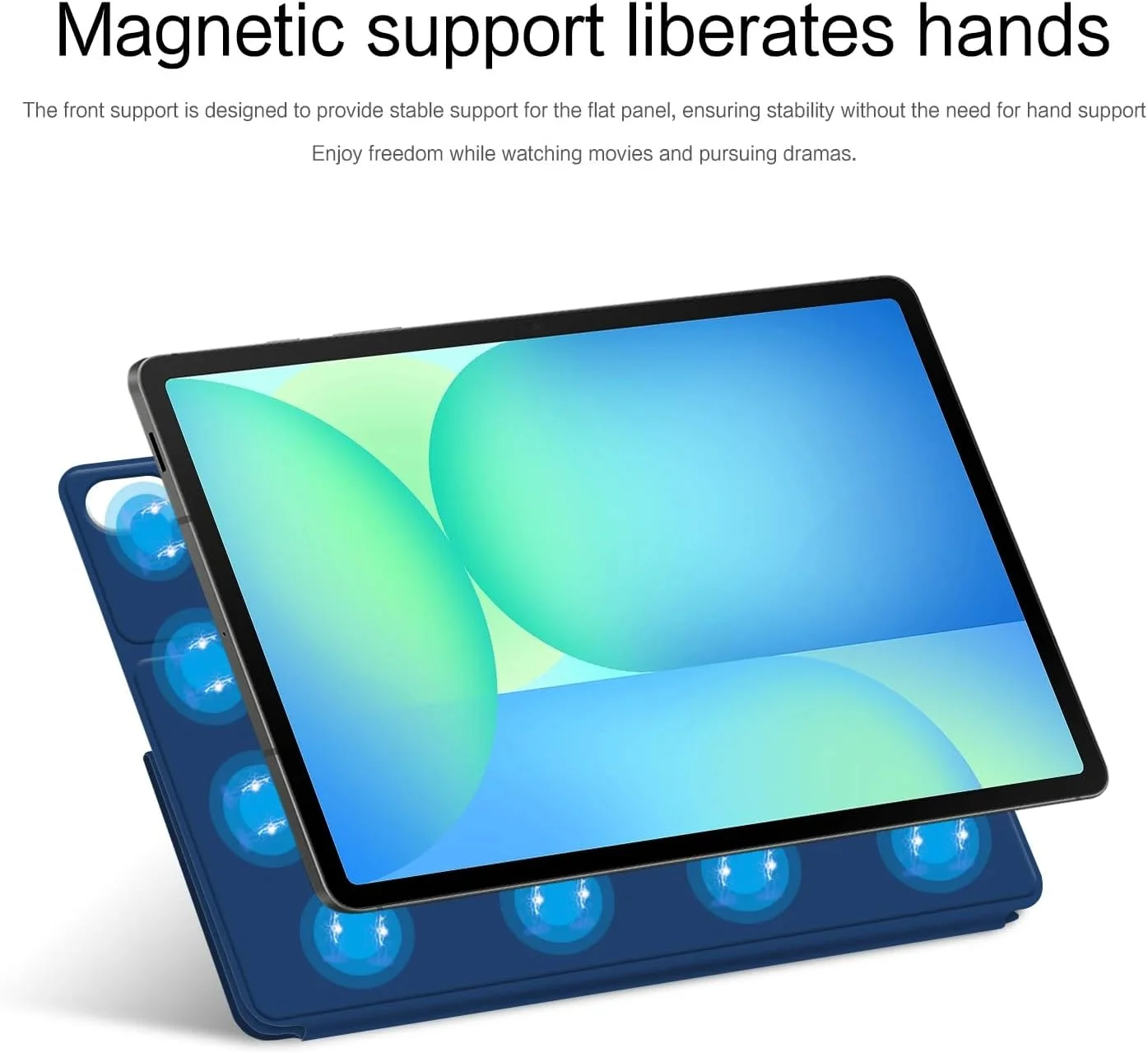 کاور تبلت Gruattreay برای Samsung Galaxy Tab S10 FE 10.9 اینچ 2025 SM-X520/X526B با قابلیت بیدار/خواب خودکار، جذب مغناطیسی، سبک وزن، چرم PU، کاور تاشو K-شکل (خاکستری)