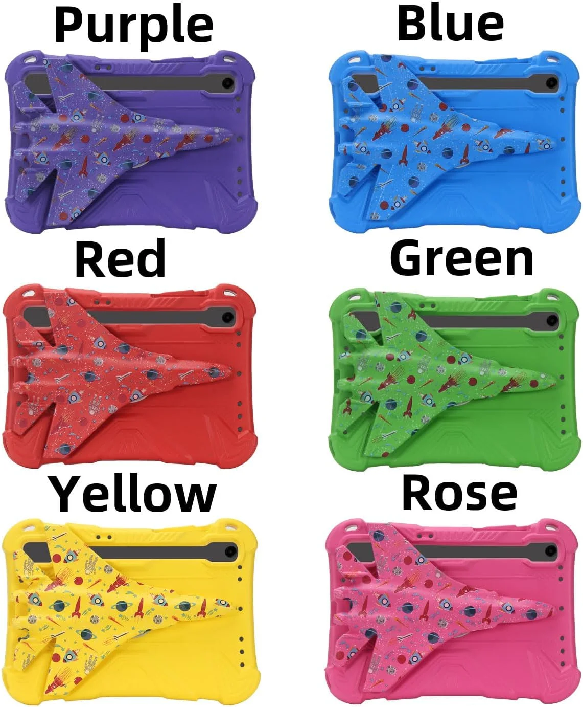 nincyee Kids Tablet Case for Samsung Galaxy Tab S9/S8/S7 11",Eva Heavy Duty Shockproof Cover with Pencil Holder,Folding Kickstand,Rotating Airplane Shape Cartoon Case for Children Fun