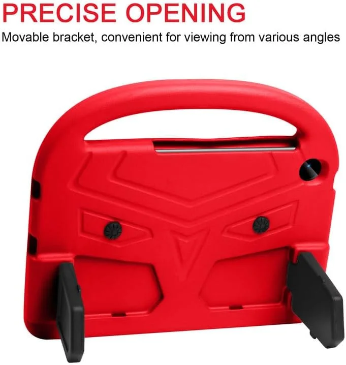 کیف تبلت Nikaque مناسب برای تبلت سامسونگ گلکسی تب S6 لایت 10.4 اینچ 2024 2022 2020 (SM-P620/P625)، مناسب کودکان، دارای دسته با استند، پوشش فوم EVA ایمن، سبک وزن، پوشش محافظ ضد ضربه، قرمز