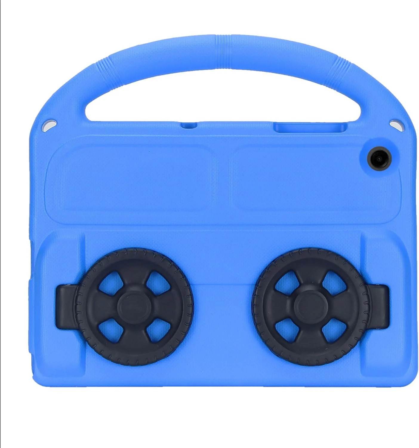 کیف تبلت کودکانه nincyee برای Samsung Galaxy Tab A9+ 11 اینچ 2023 X216، کاور مقاوم در برابر ضربه EVA با دسته، قاب پایه تاشو با طرح چرخ ماشین برای کودکان