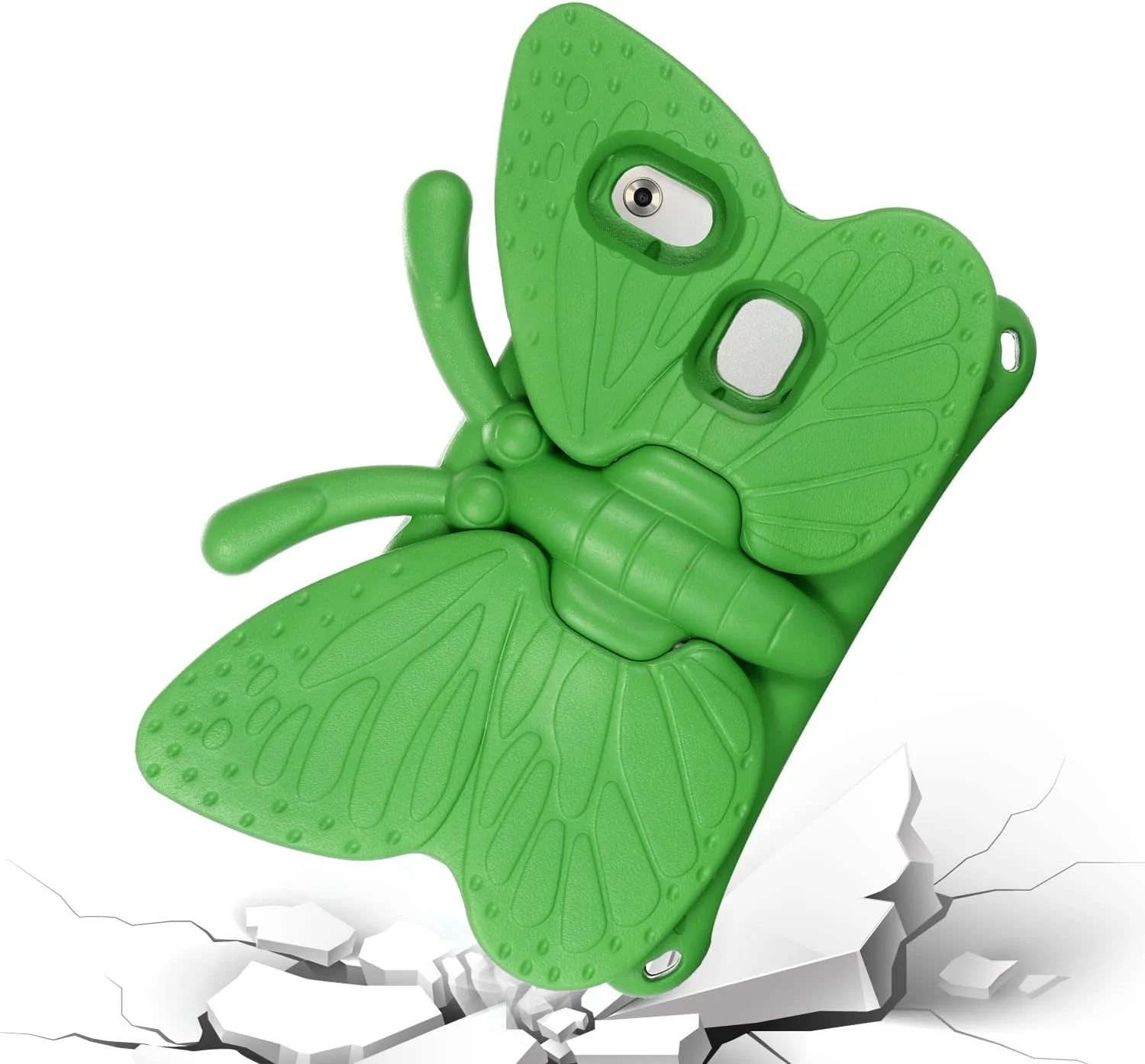 کیف تبلت کودکانه nincyee برای Samsung Galaxy Tab A 8.0" 2019 P200/P205، کاور مقاوم در برابر ضربه EVA با جای مدادی، پایه تاشو، کیف کارتونی طرح پروانه ای برای کودکان