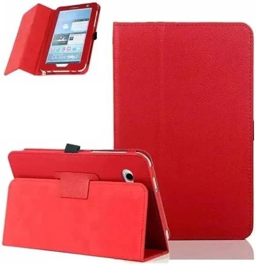 قاب چرمی هوشمند با قابلیت خواب/بیدار شدن خودکار برای تبلت سامسونگ گلکسی تب ۲ مدل P3100/P3110 سایز ۷ اینچ (قرمز)