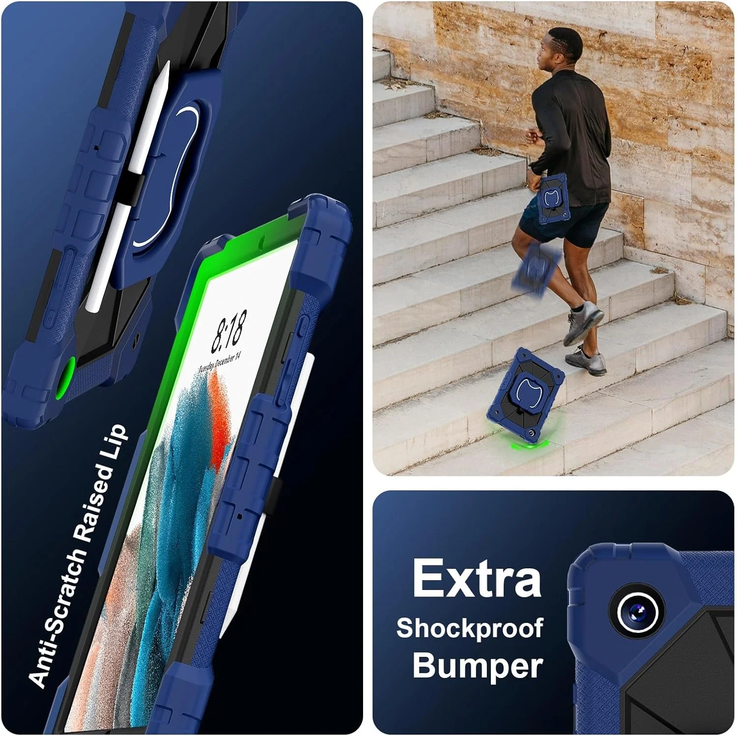 کاور تبلت سازگار با تبلت سامسونگ گلکسی تب A8 10.5 اینچ 2021 (SM-X200/X205)، کاور پشتی سخت و مقاوم در برابر ضربه با پایه نگهدارنده سازگار با تب A8 10.5 اینچ 2021 (SM-X200/X کاور تبلت سازگار با تبلت سامسونگ گلکسی تب A8 10.5 اینچ 2021 (SM-X200/X205)، کاور پشتی سخت و مقاوم در برابر ضربه با پایه نگهدارنده سازگار با تب A8 10.5 اینچ 2021 (SM-X200/X