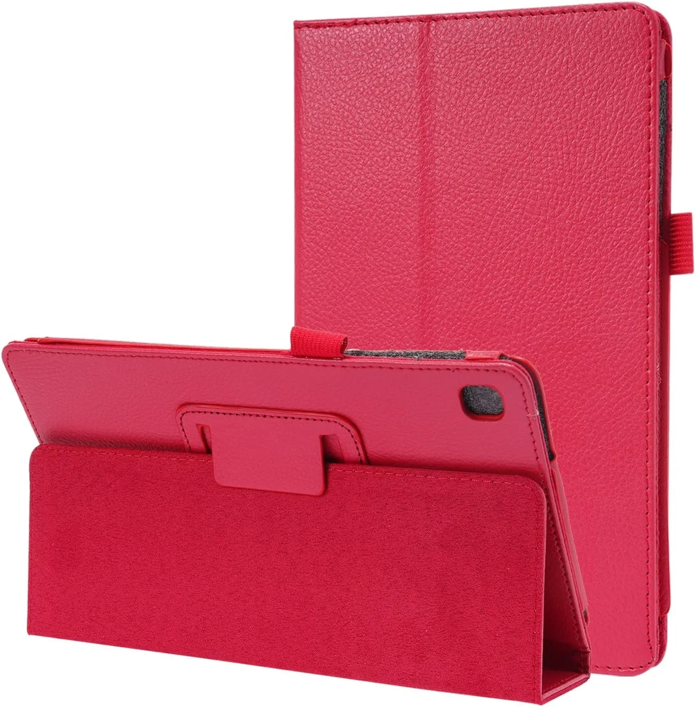 کیف تبلت با بافت چرمی مناسب برای تبلت سامسونگ گلکسی تب A7 لایت 8.7 T220 / T225 2021، محافظ تاشو باریک، پوشش پشتی ضد ضربه با استند