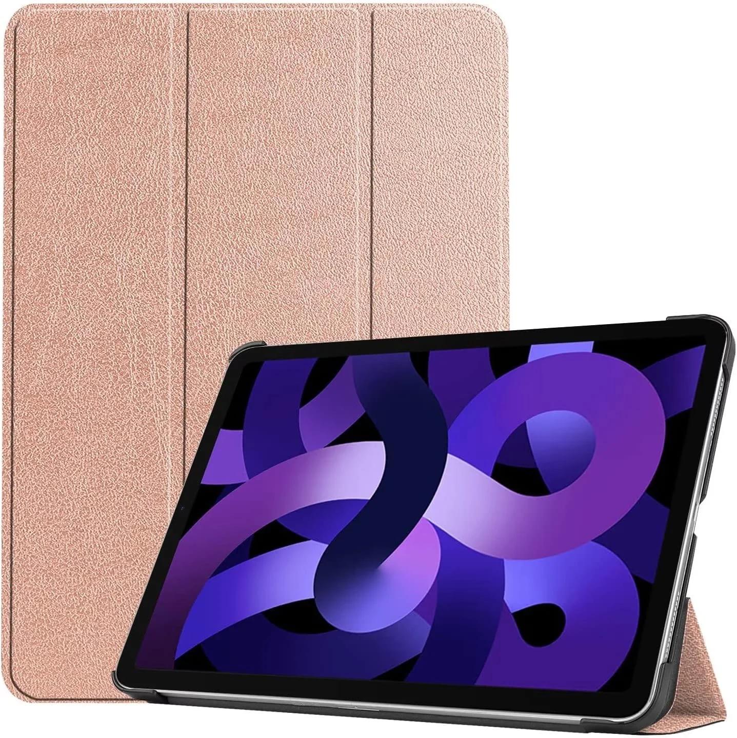 کیف تبلت RanTuo برای Samsung Galaxy Tab 10 Plus، چرم PU، سبک و نازک، ضد آب، ضد گرد و غبار، قاب محافظ ضد افتادن برای Samsung Galaxy Tab 10 Plus (طلایی رز)
