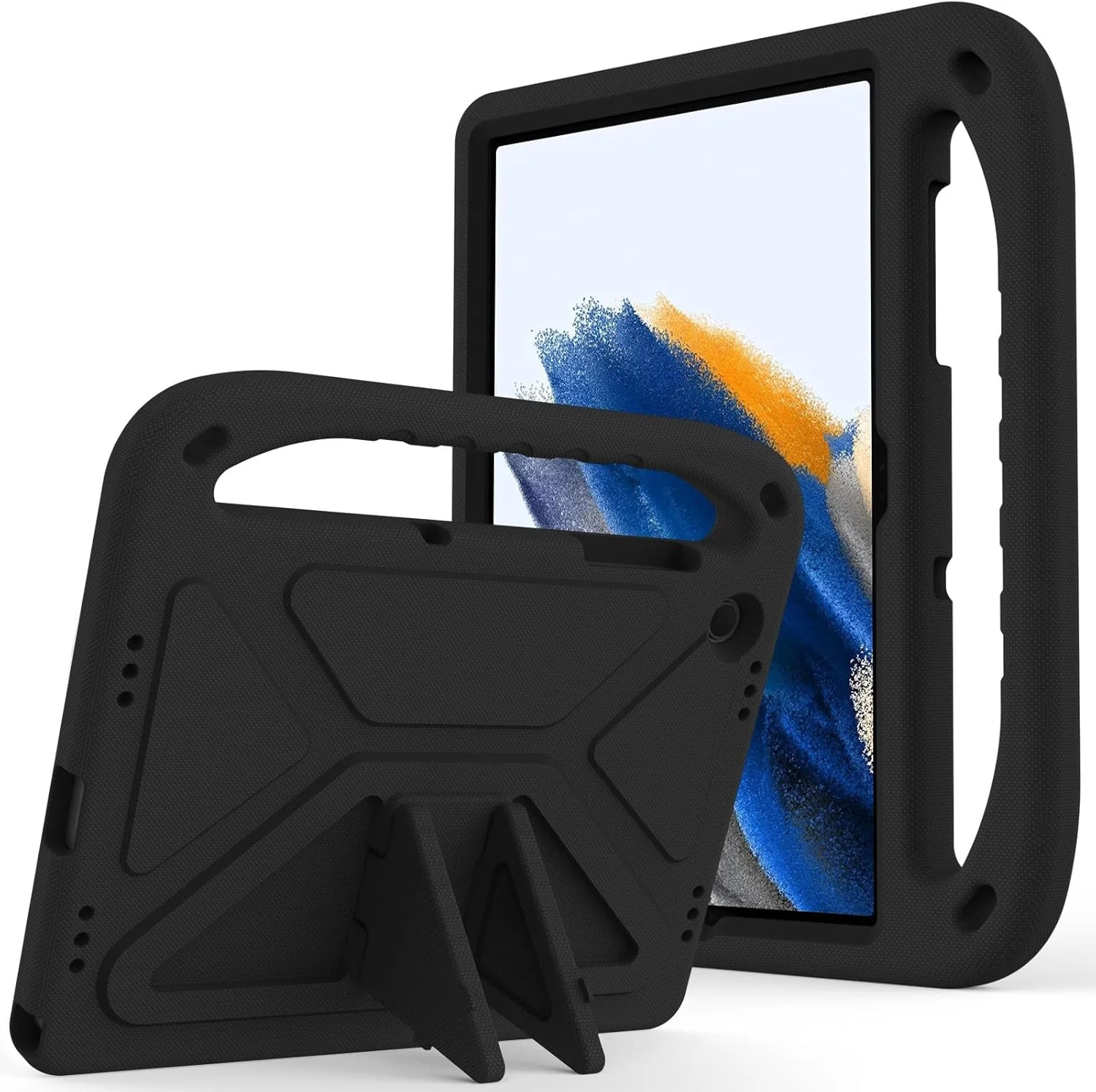 کیف تبلت مناسب برای تبلت سامسونگ گلکسی تب A9 پلاس 11 اینچی SM-X210/X215/SM-X216، کیف محافظ EVA سبک و مقاوم در برابر ضربه برای کودکان، با دسته و سه پایه
