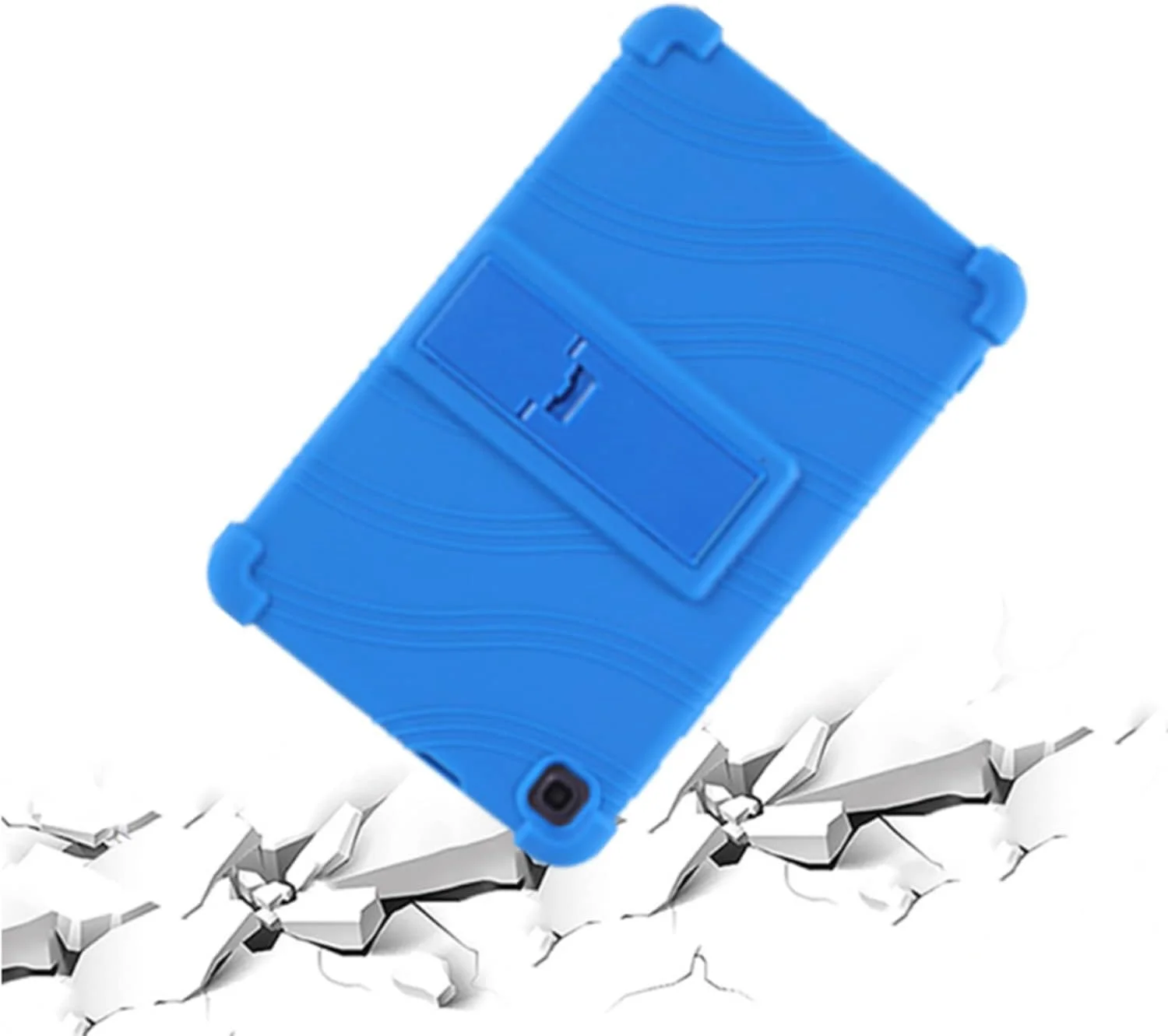 Chstls Silicone Case for Galaxy Tab A 8.4" 2020, Shockproof Soft Silicone Back Case, Lightweight Kids Friendly Cover with Foldable Stand for Samsung Galaxy Tab A 8.4 SM-T307 SM-T307U - Black