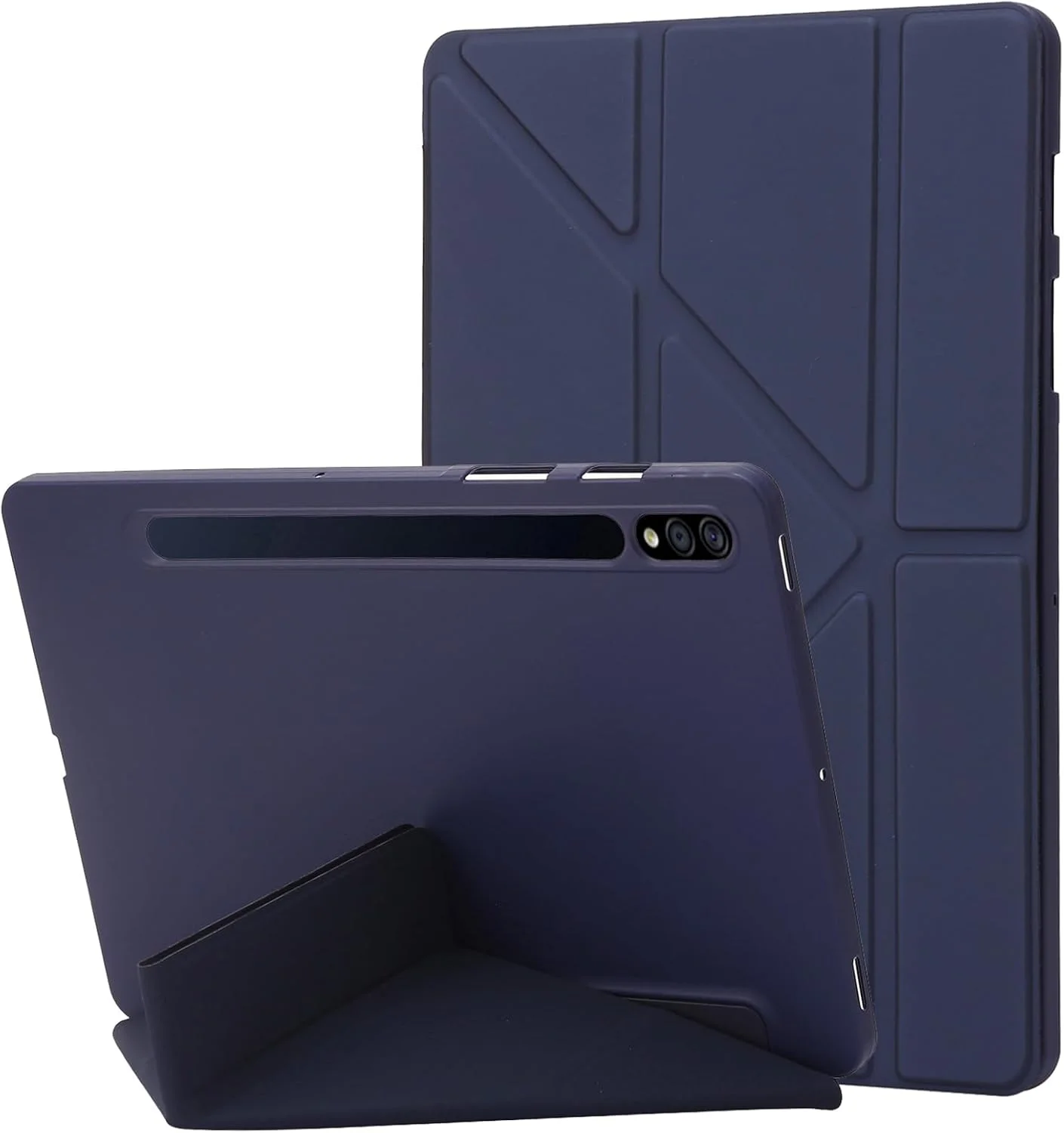 کاور هافان سازگار با تبلت سامسونگ گلکسی تب S10 FE/S9 FE/S9، حالت های پشتیبانی چندگانه، کاور تاشو سبک وزن، پشت TPU نرم، کاور محافظ باریک با قابلیت خواب/بیدار شدن خودکار، آبی