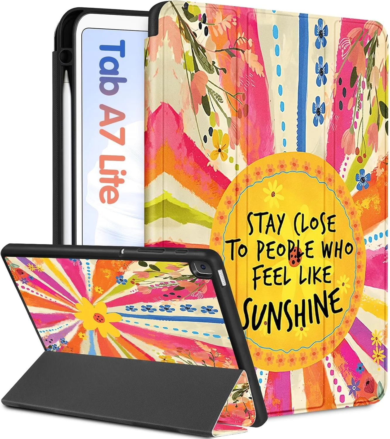 کاور وازاسوفت برای تبلت سامسونگ گلکسی تب A7 لایت 8.7 اینچی، طرح های زیبا و جذاب دخترانه و پسرانه، دارای جای قلم، قابلیت خواب/بیدار شدن خودکار، مناسب برای مدل های SM-T220/T225/T227