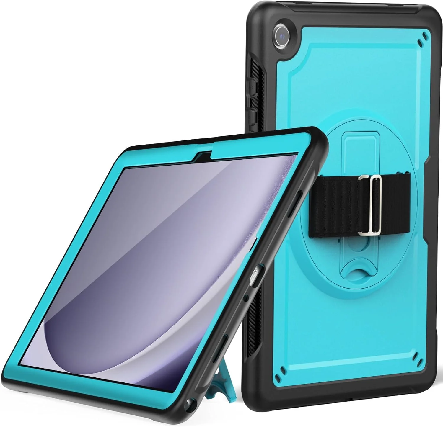 کیف تبلت مناسب برای Samsung Galaxy Tab A9 Plus 11 اینچ 2023 (SM-X210/X216/X218)، کیف مقاوم در برابر ضربه مناسب برای کودکان با محافظ صفحه نمایش/پایه قابل تنظیم