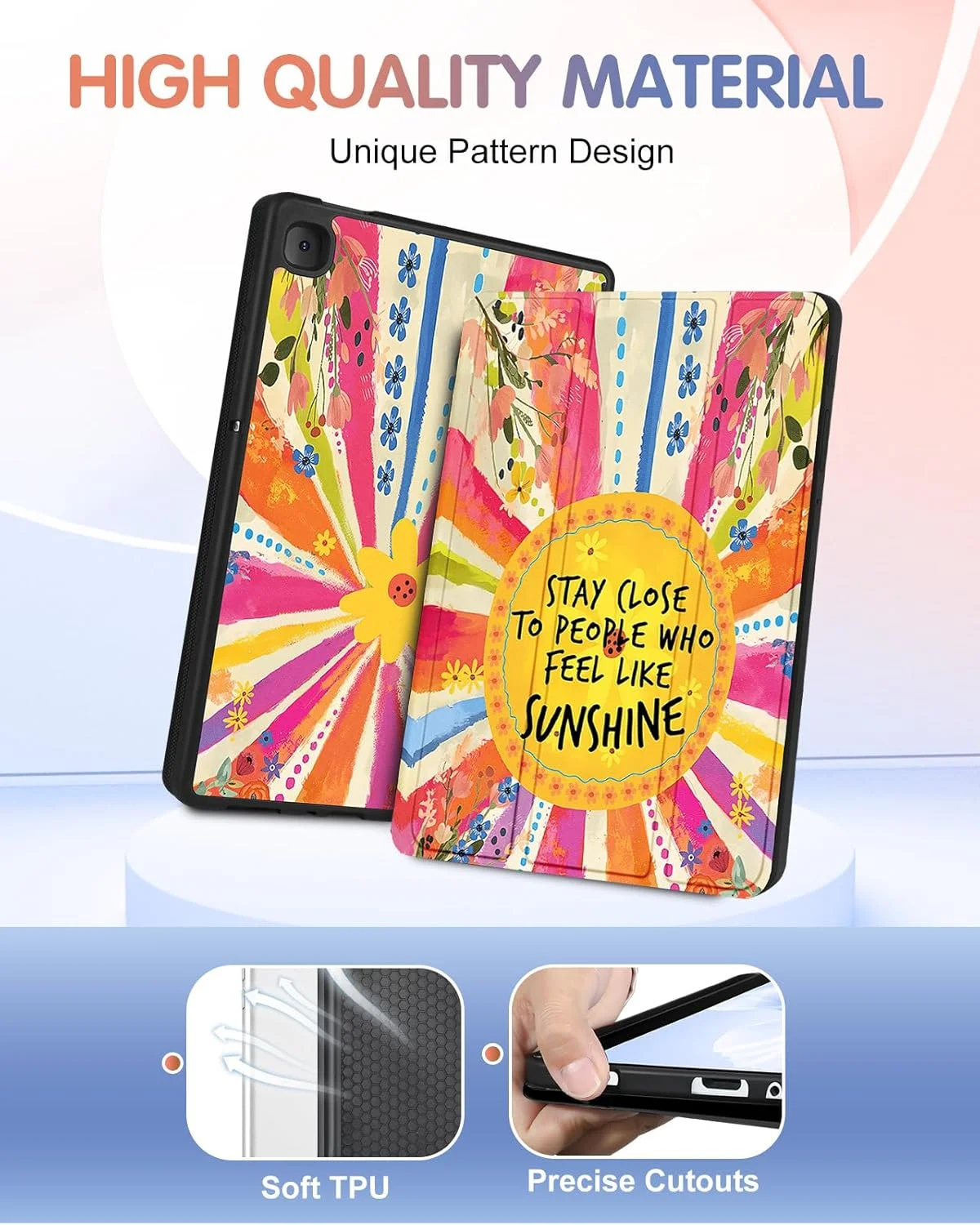 کاور وازاسوفت برای تبلت سامسونگ گلکسی تب A7 لایت 8.7 اینچی، طرح های زیبا و جذاب دخترانه و پسرانه، دارای جای قلم، قابلیت خواب/بیدار شدن خودکار، مناسب برای مدل های SM-T220/T225/T227