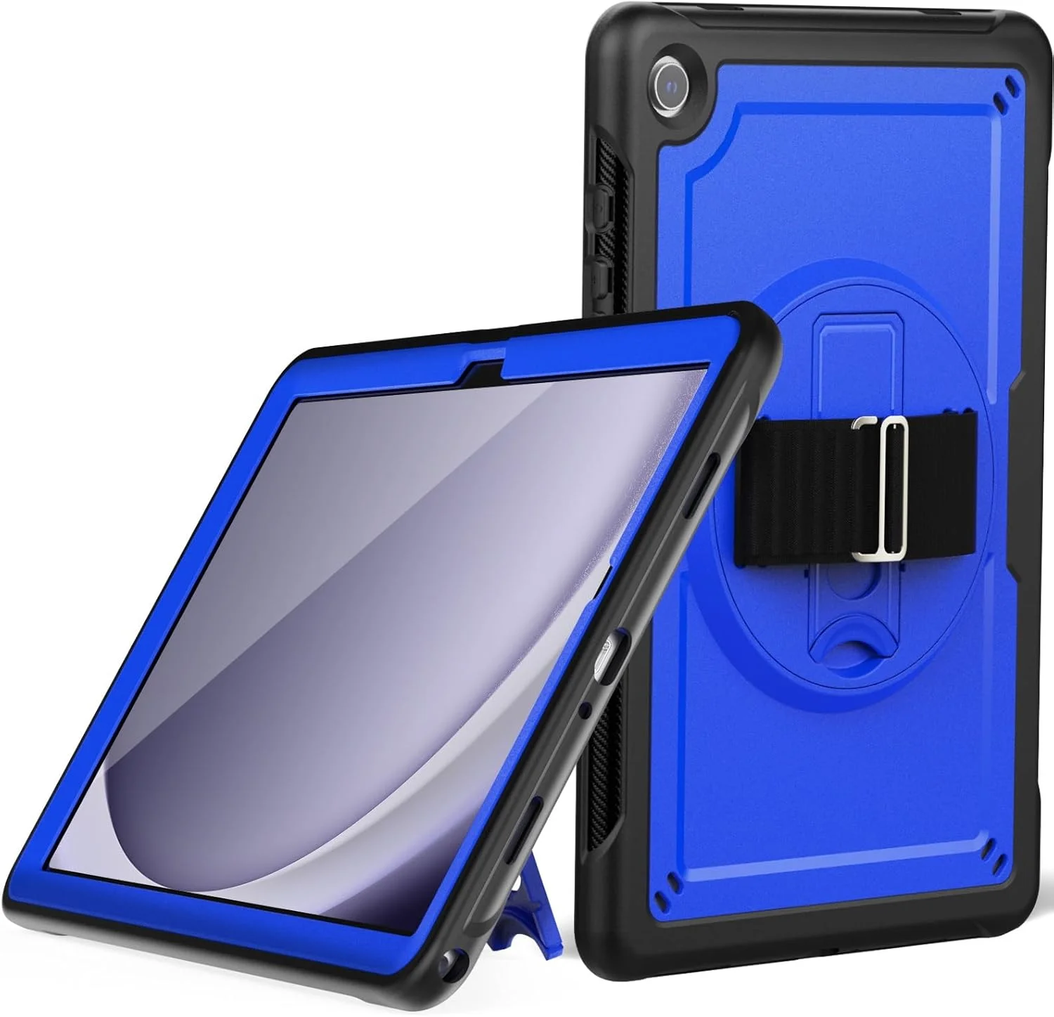 کیف تبلت مسافرتی سازگار با Samsung Galaxy Tab A9 Plus 11 اینچ 2023 (SM-X210/X216/X218)، مناسب برای کودکان، کیف ضد ضربه با محافظ صفحه نمایش/پایه قابل تنظیم