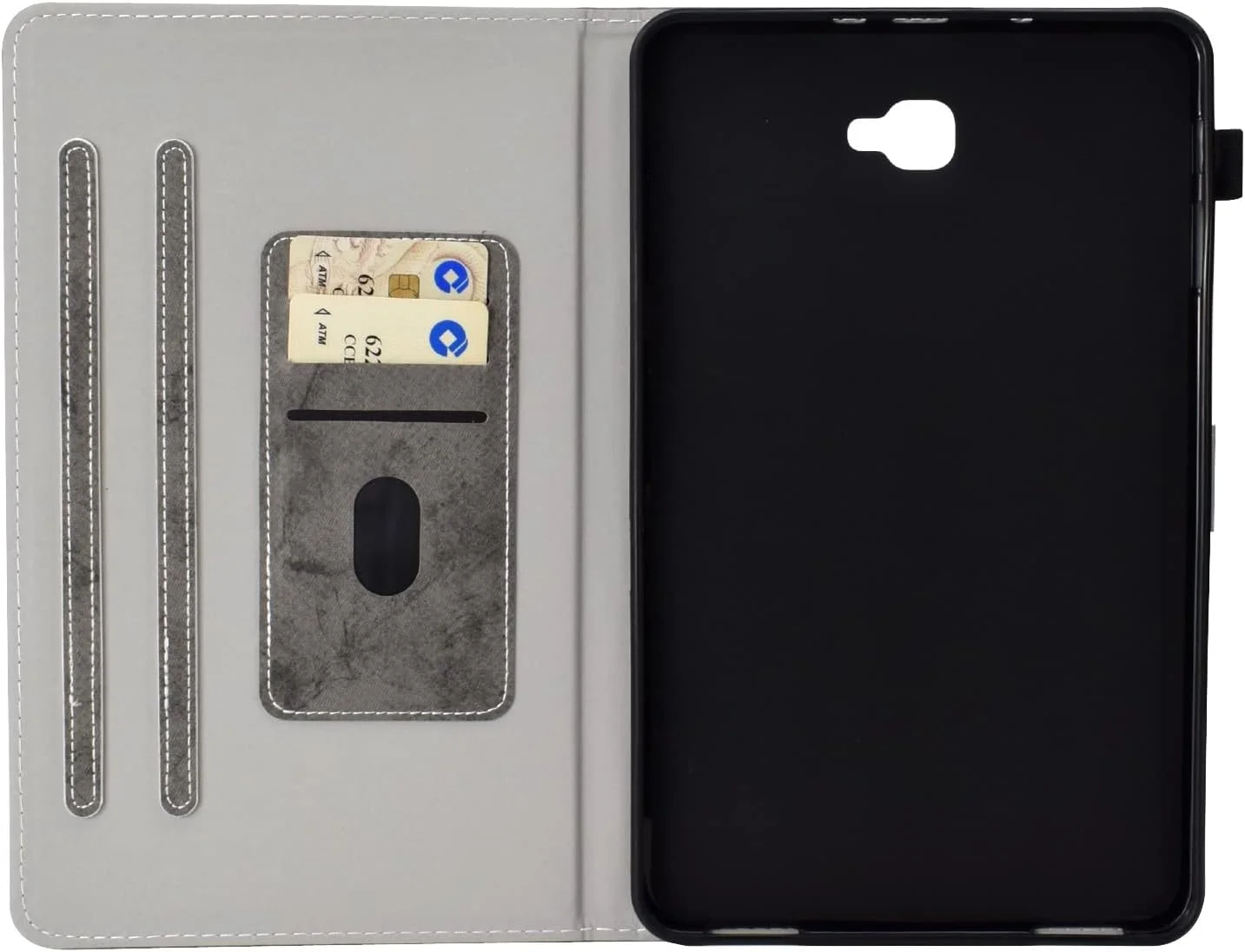 کیف تبلت مسافرتی سازگار با تبلت سامسونگ گلکسی تب A 10.1 2016 (SM-T580/T585)، کاور باریک و هوشمند با قابلیت استند و ضد ضربه با قابلیت خواب/بیداری خودکار