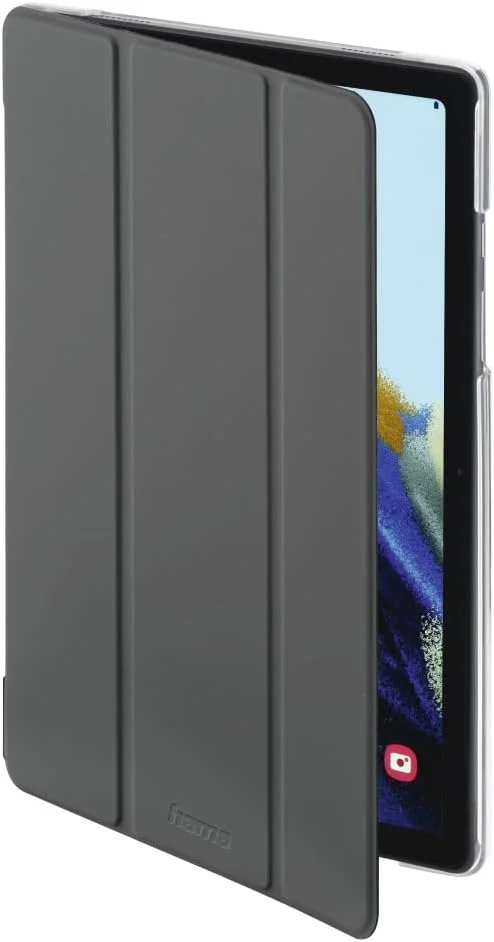 کیف تبلت هوشمند Hama مناسب برای تبلت سامسونگ Galaxy Tab A8 با صفحه نمایش 10.5 اینچ، کاور محافظ تبلت سامسونگ 10.5 اینچی A8 با عملکرد استند، پشت شفاف و کاور مغناطیسی - خاکستری