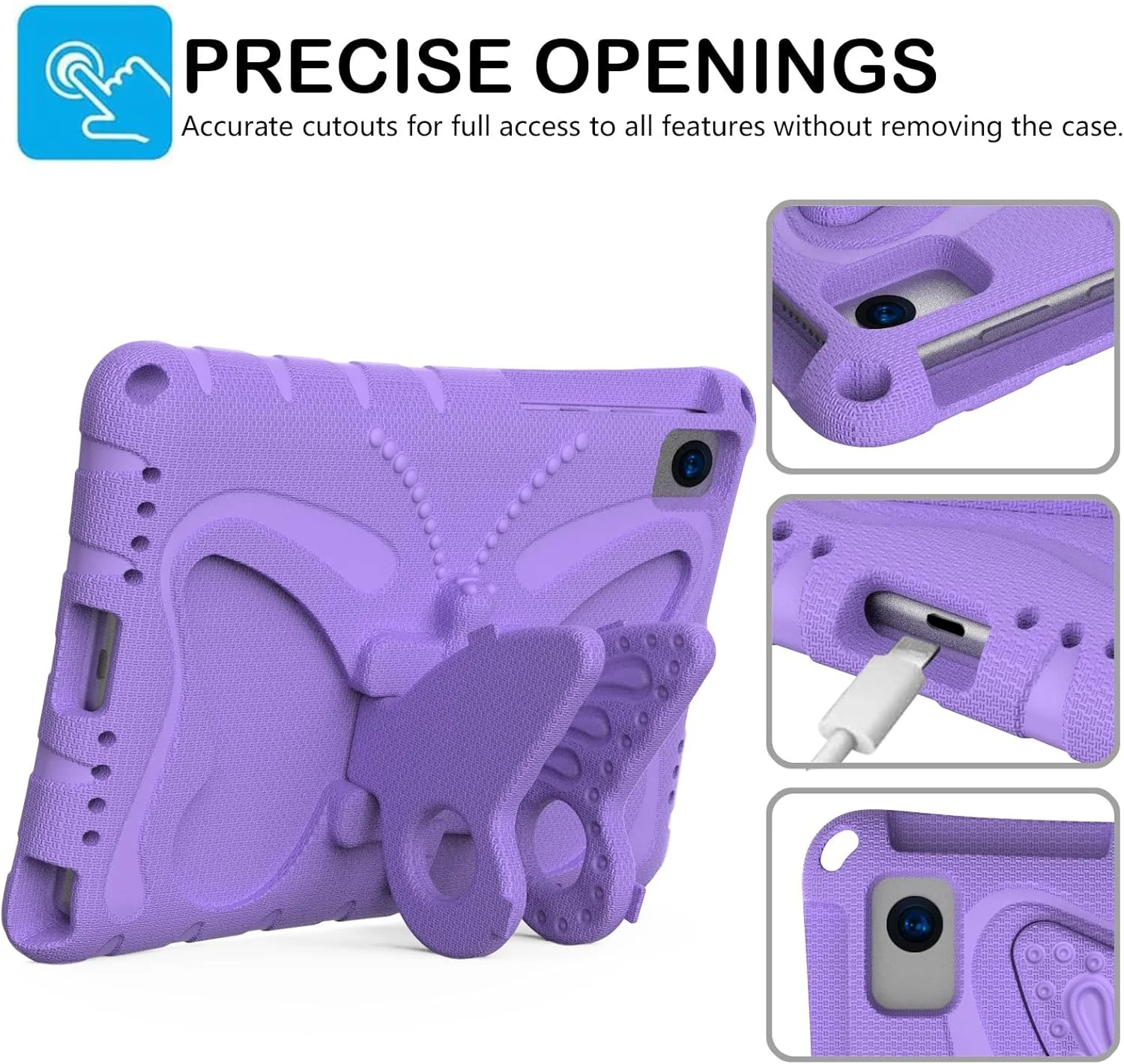 کیف تبلت مسافرتی سازگار با Samsung Galaxy Tab S6 Lite 10.4 اینچ SM-P620/P625/P610/P613/P615/P619، کیف شانه ای محافظ سبک و ضد ضربه سازگار با کودکان