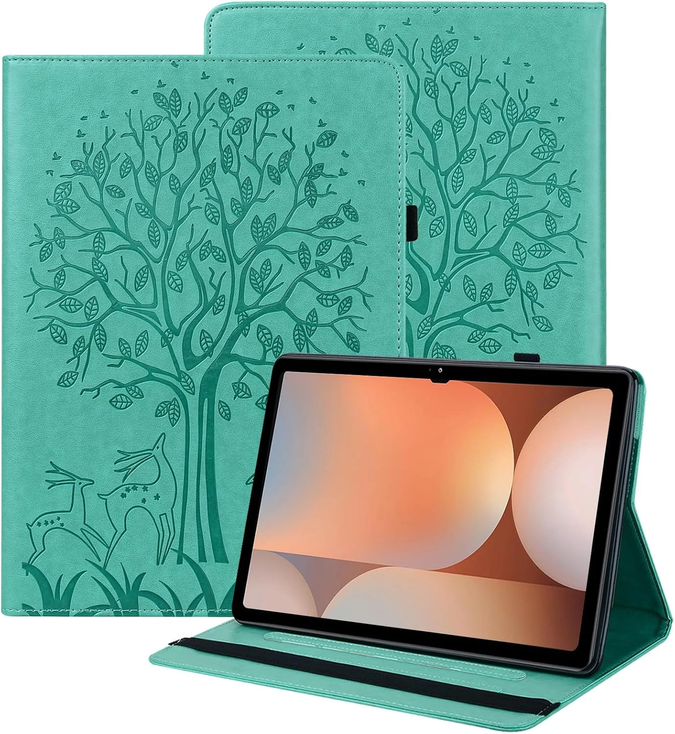 کیف تبلت BOLELAW برای تبلت سامسونگ گلکسی تب A7 Lite 8.7 اینچ 2021 (SM-T225/T220/T227)، کیف محافظ چرمی PU با قلم استایلوس، اسلات های اسناد برای سامسونگ تب A7 Lite 8.7 2021 (سبز)