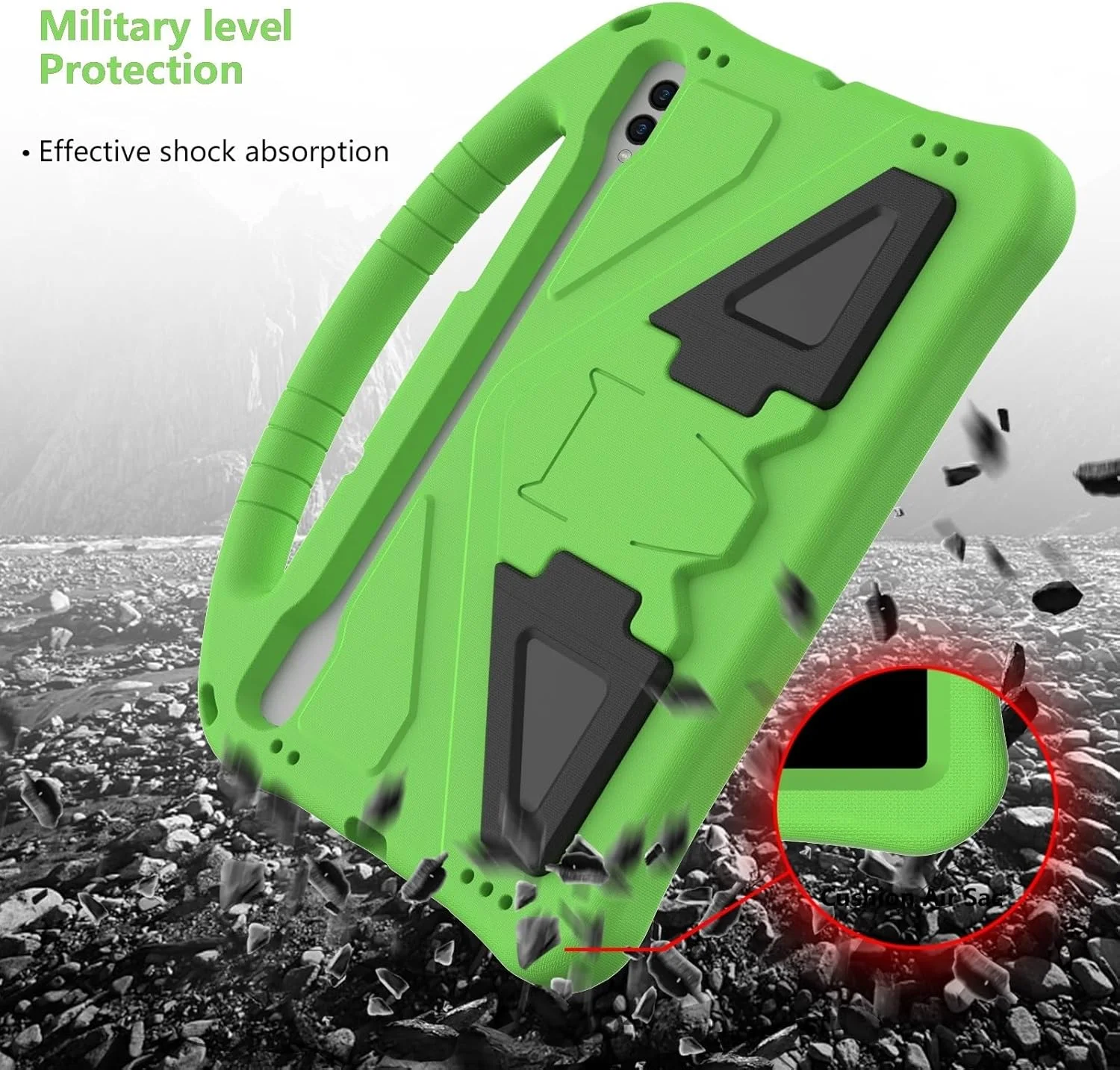 کیف تبلت مناسب برای Samsung Galaxy Tab S10 FE 11 اینچ SM-X520 SM-X526B، کیف EVA سبک و مقاوم در برابر ضربه با بند قابل تنظیم، کیف محافظ کودکانه