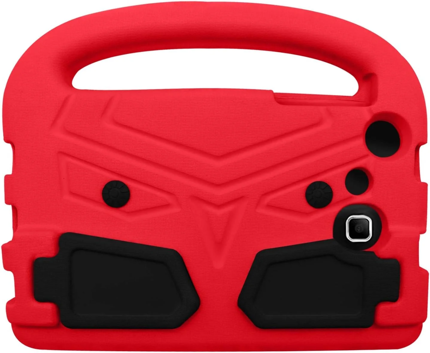 کیف تبلت مسافرتی XNCVBD مناسب برای تبلت سامسونگ گلکسی T230 / T235، کیف سیلیکونی کودکانه، ضد ضربه، با دسته و پایه (قرمز)