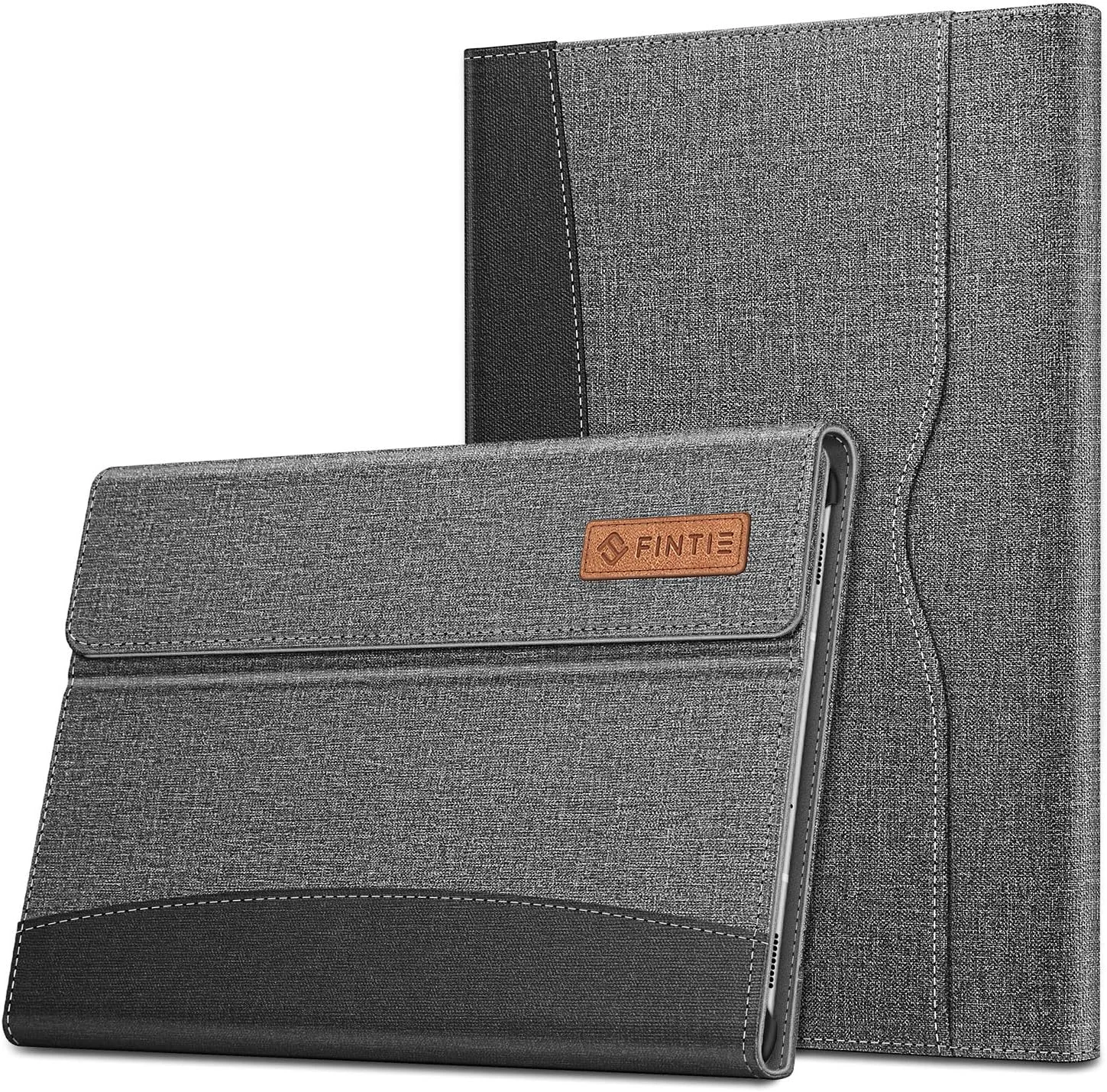 کیف Fintie برای Samsung Galaxy Tab S6 10.5 اینچ 2019 (مدل SM-T860/T865/T867)، [پشتیبانی از شارژ بی سیم S Pen] کاور تجاری چند زاویه ای با جیب و قابلیت خواب/بیدار شدن خودکار، خاکستری