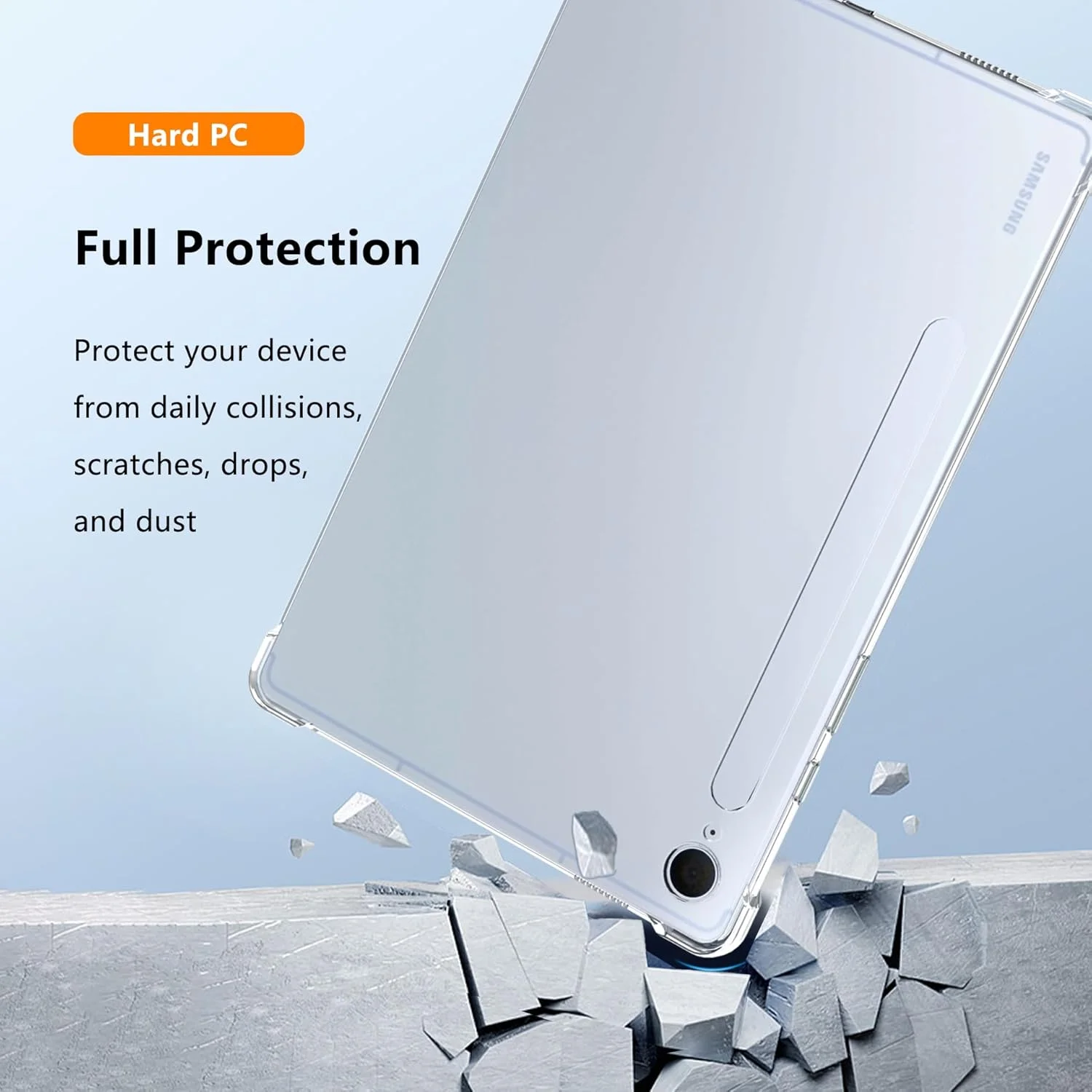 کاور تبلت سامسونگ گلکسی تب S10 FE+/Tab S10 FE Plus 13.1 اینچ Natbok، محافظت پیشرفته از طریق ایربگ در برابر سقوط، جنس TPU ضد ضربه و ضد زردی، باریک و خوش‌فرم، شفاف