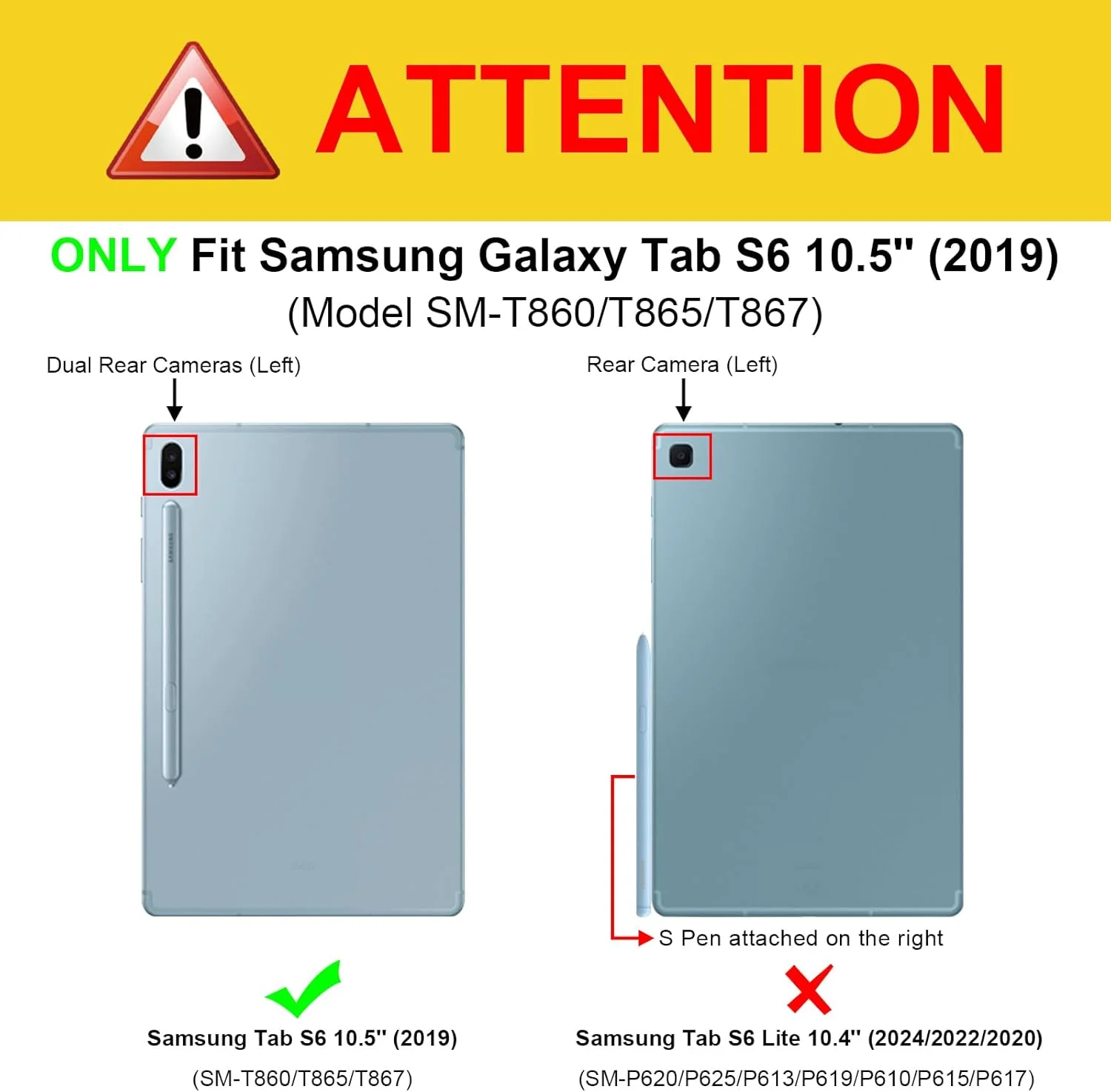 کیف Fintie برای Samsung Galaxy Tab S6 10.5 اینچ 2019 (مدل SM-T860/T865/T867)، [پشتیبانی از شارژ بی سیم S Pen] کاور تجاری چند زاویه ای با جیب و قابلیت خواب/بیدار شدن خودکار، خاکستری