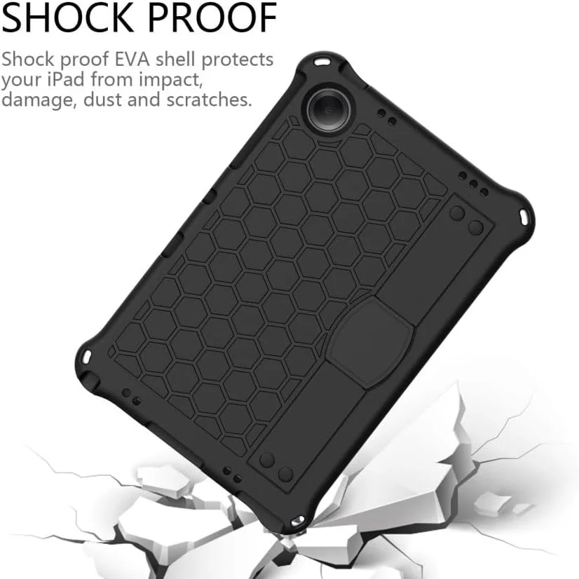 قاب محافظ BLCshine برای تبلت سامسونگ گلکسی تب A9 پلاس 11 اینچی (2023) مدل SM-X210 SM-X215 SM-X216B، کاور محافظ سیلیکونی مقاوم در برابر ضربه با دسته و بند شانه - مشکی+مشکی